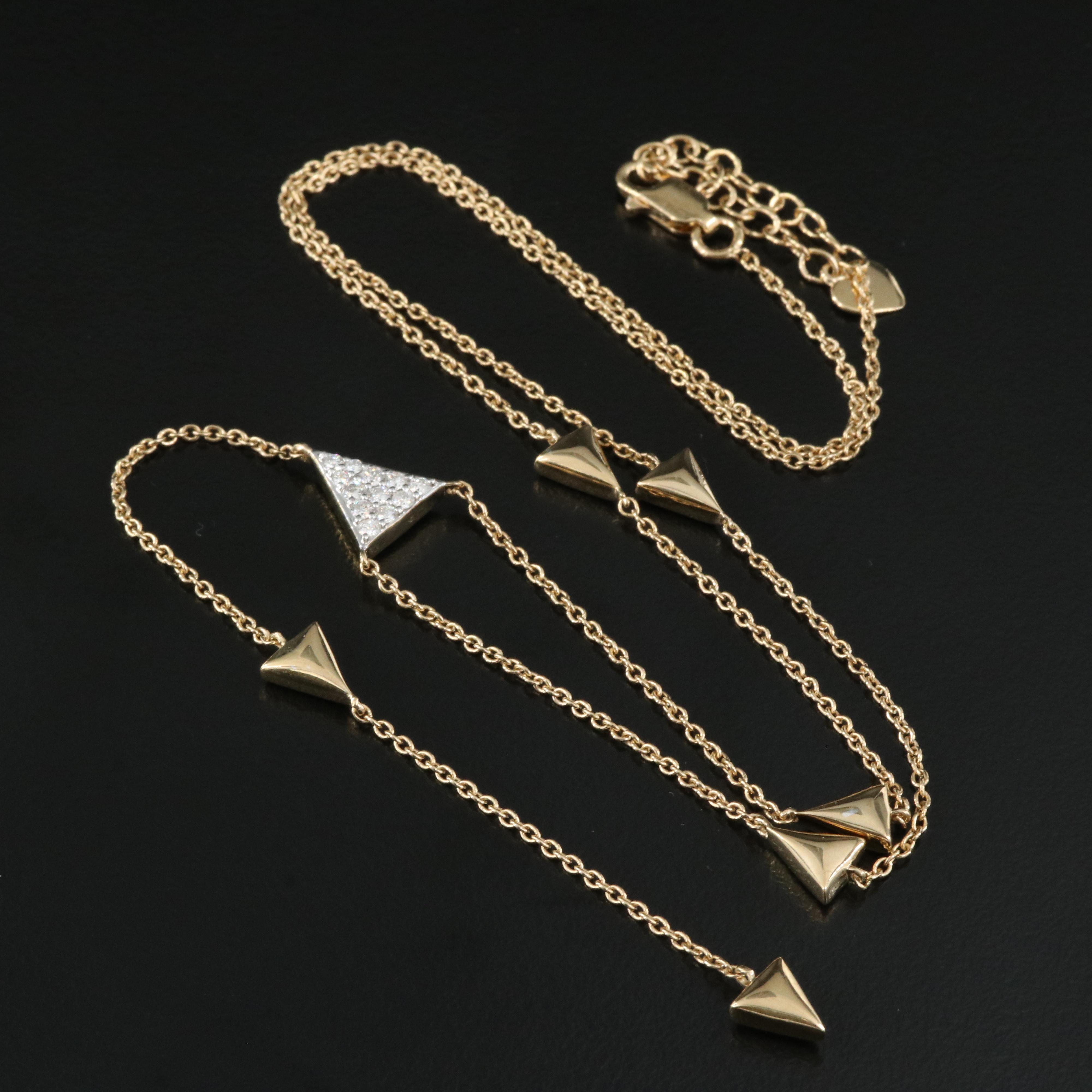 Sterling Diamond Y Necklace