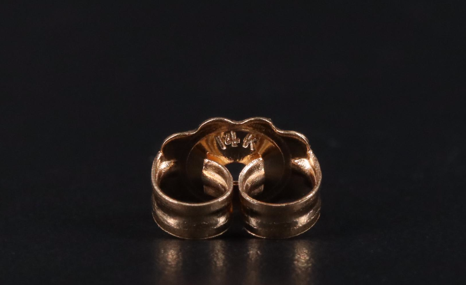 14K Reflective Multicolor Hoop Earrings