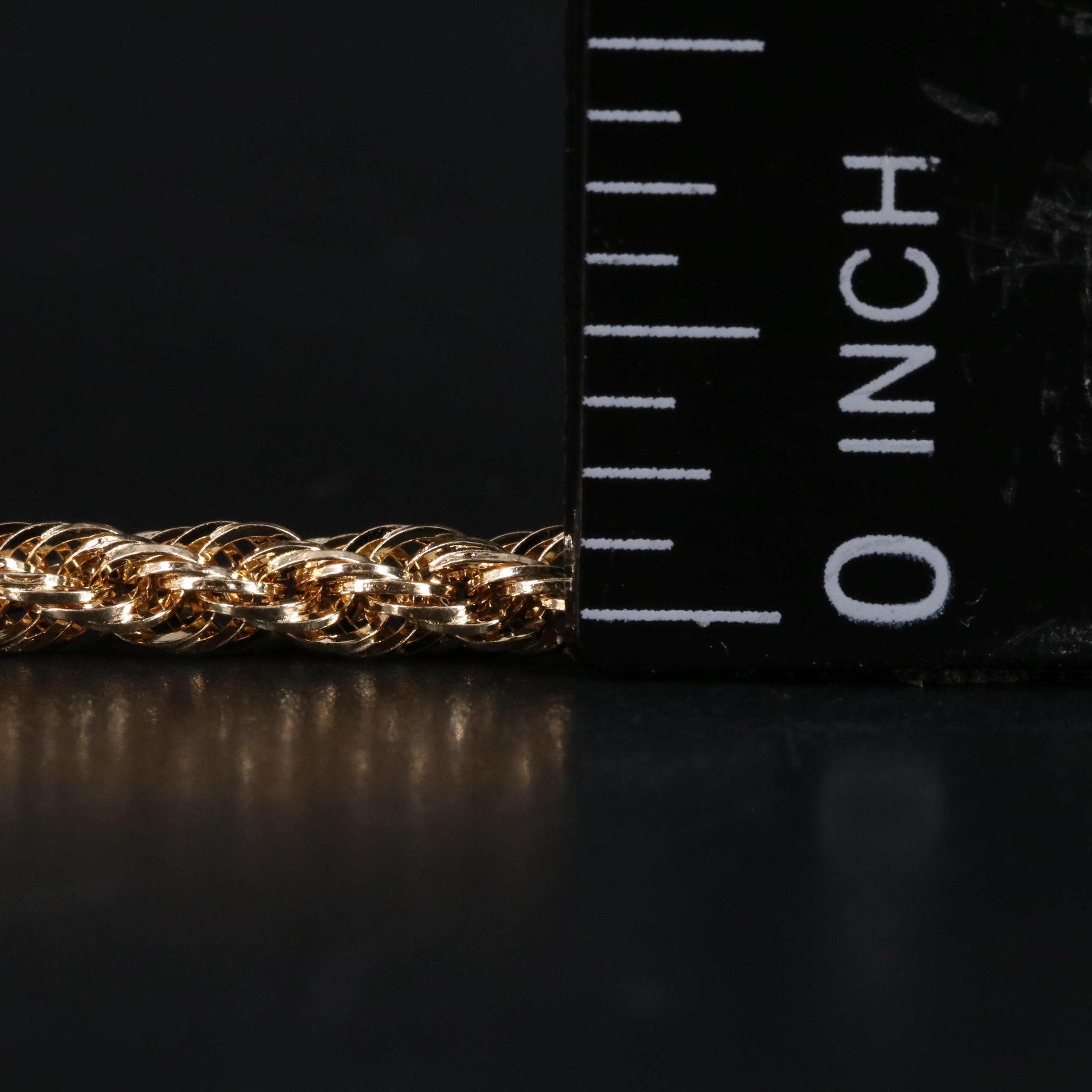 14K French Rope Chain Bracelet