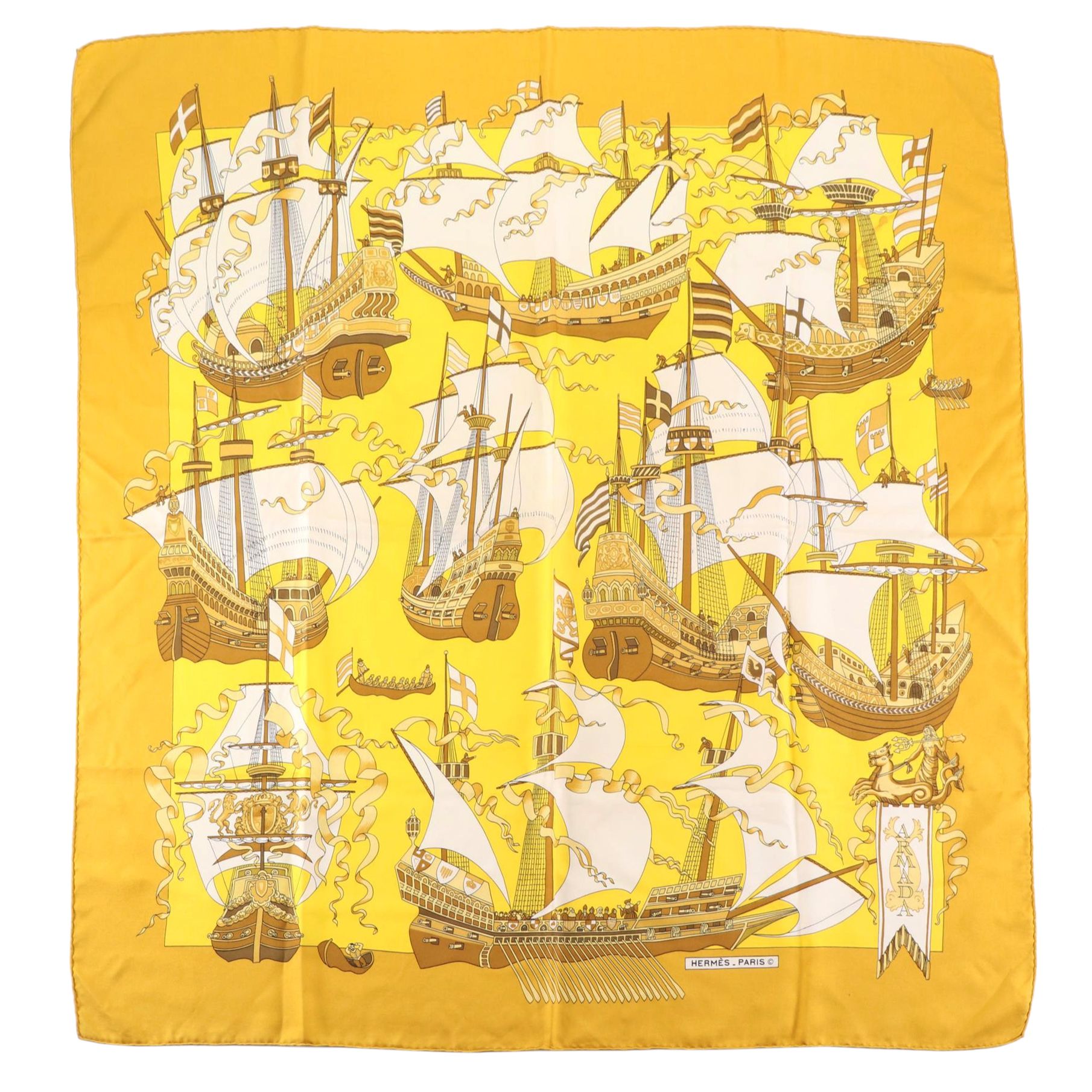 Hermès "Armada" Silk Twill Scarf