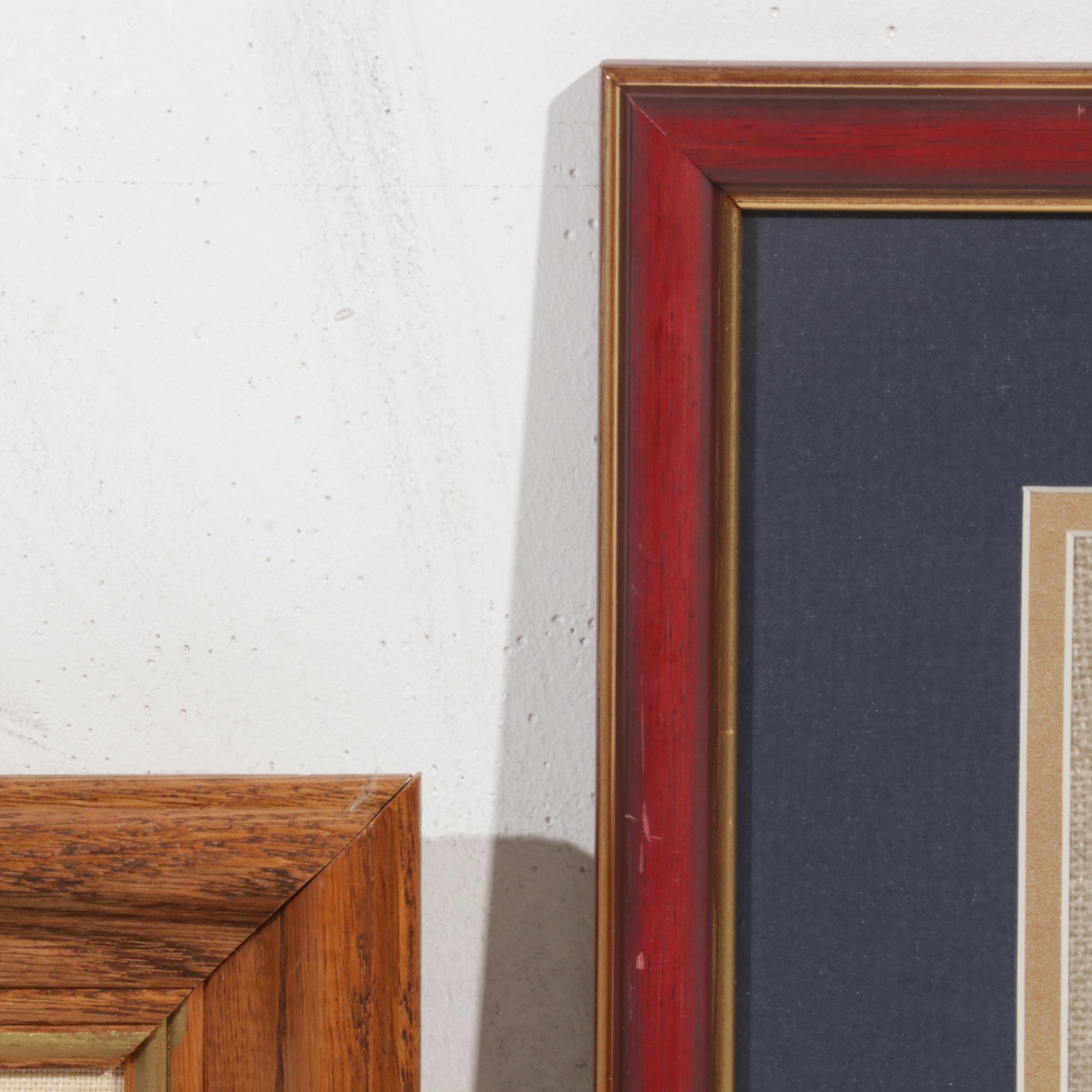 Patriotic Handmade Embroidery and Folk Art Cross-Stitch Panels, Late 20th C