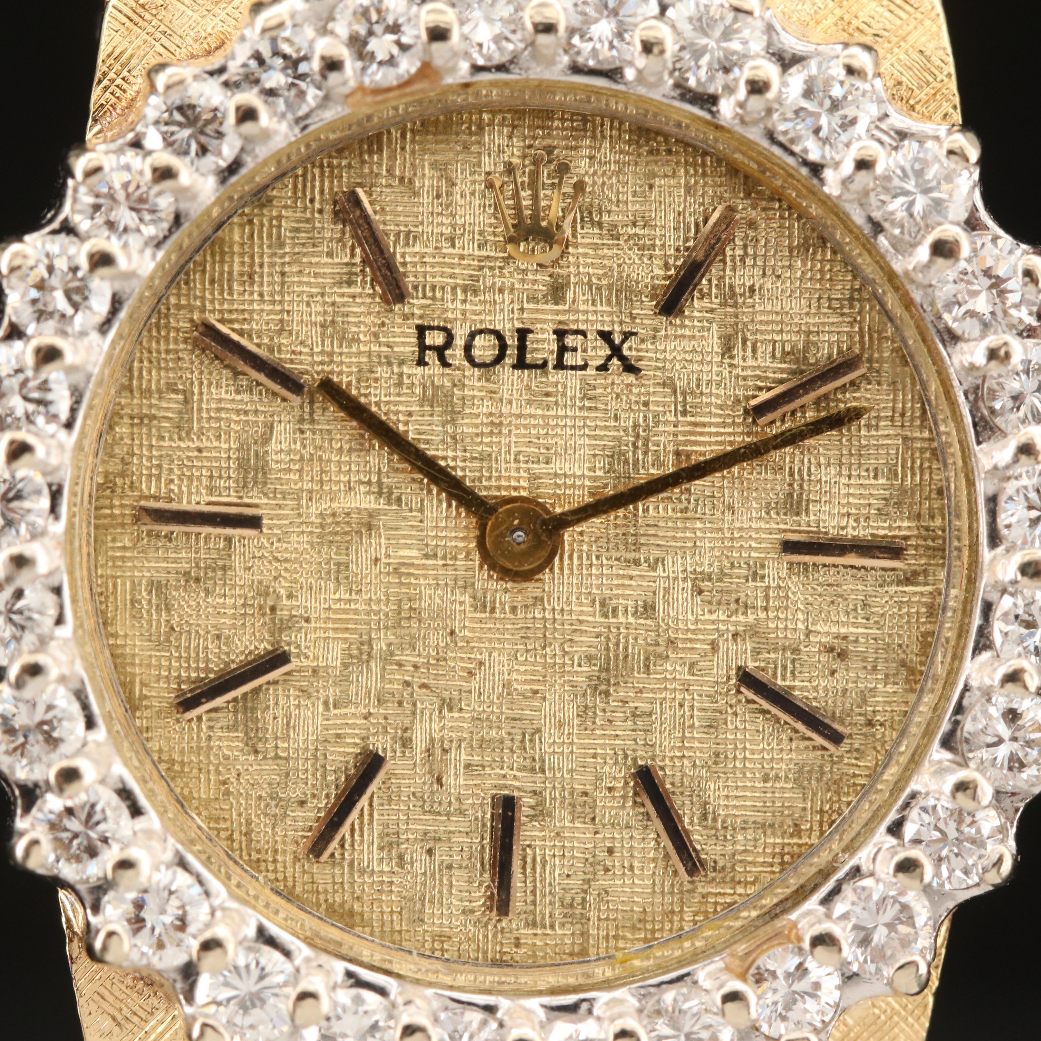 14K Rolex 1.16 CTW Diamond Stem Wind Watch