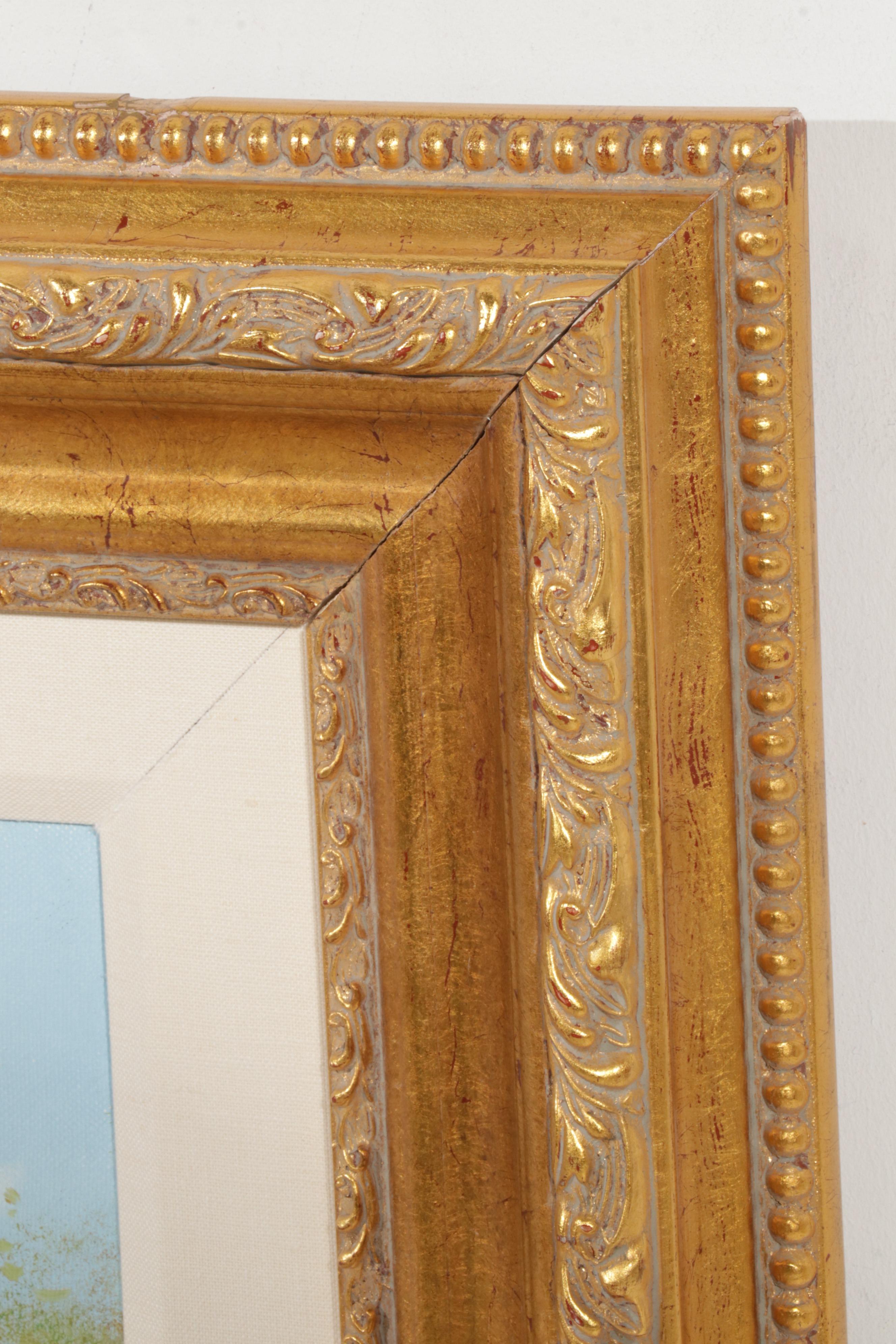 Trillo Landscape Oil Painting of Pastoral Pond, 21st Century