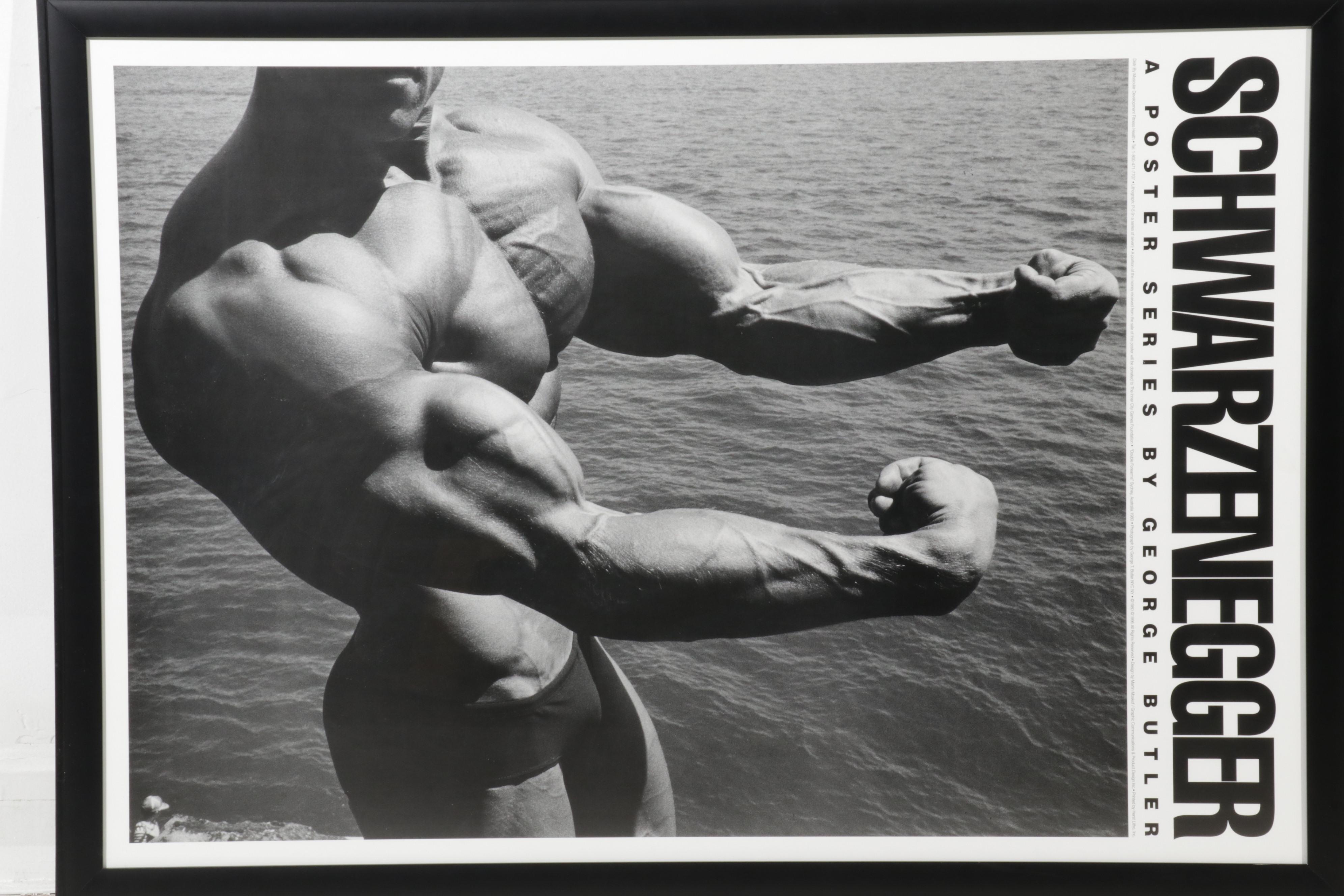 George Butler Halftone Posters "Double Forearms" and "Sunday in the Park," 1996