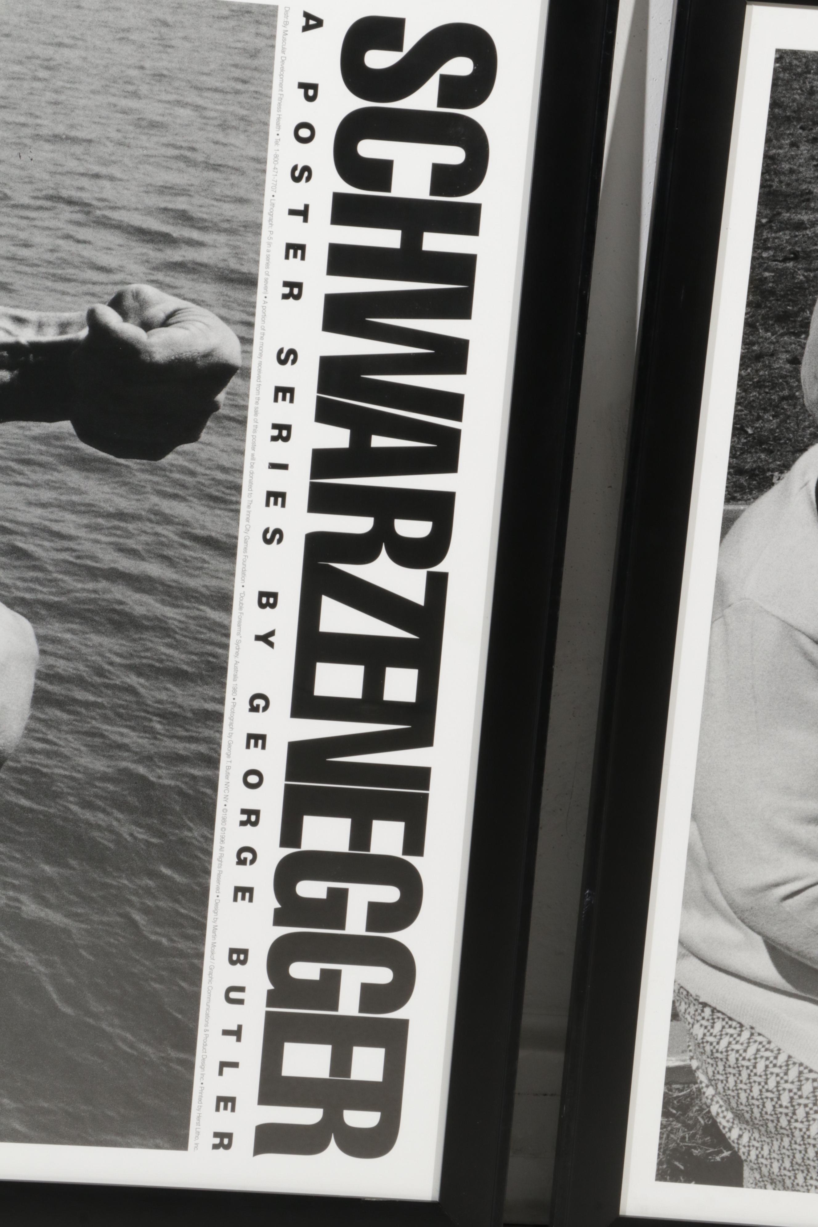 George Butler Halftone Posters "Double Forearms" and "Sunday in the Park," 1996