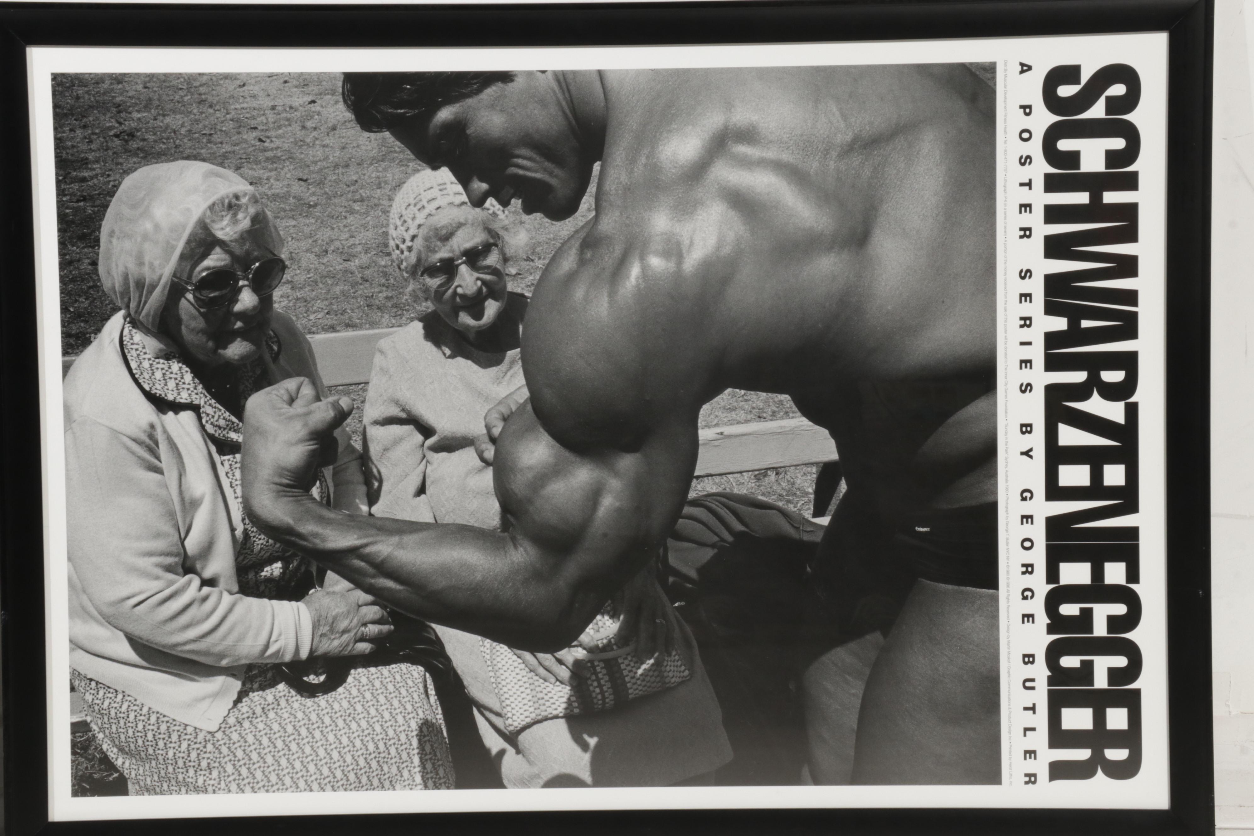 George Butler Halftone Posters "Double Forearms" and "Sunday in the Park," 1996