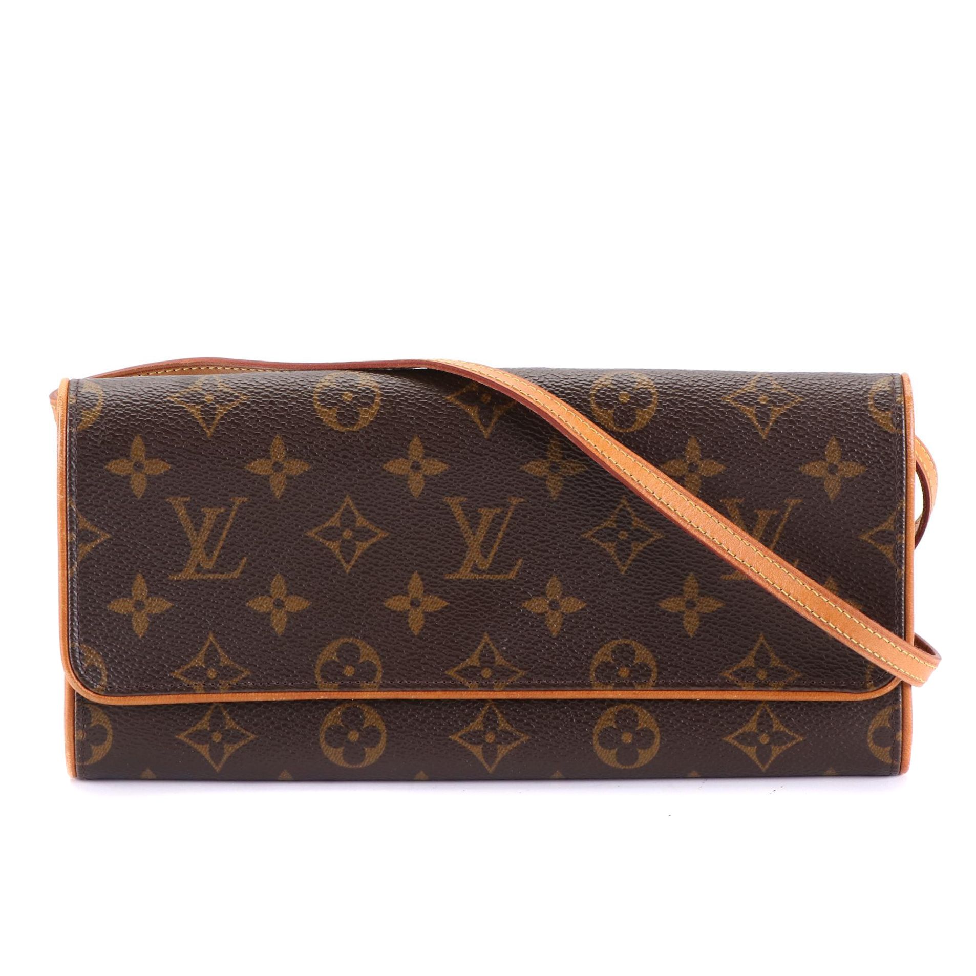 Louis Vuitton Twin Pochette GM in Monogram Canvas and Vachetta Leather