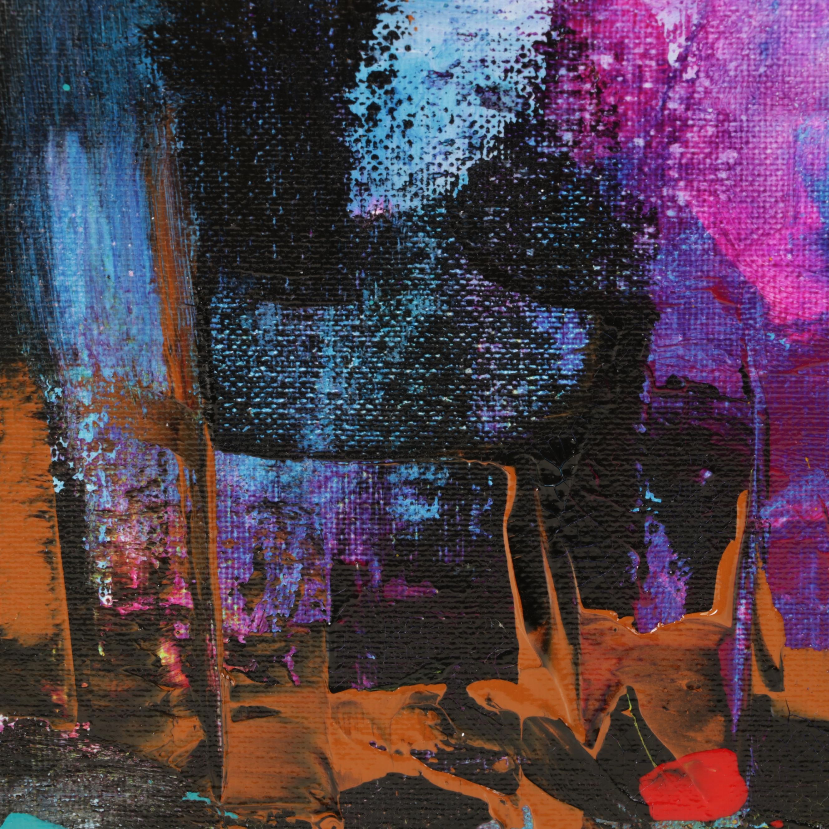 Farshad Lanjani Floral Still Life Acrylic Painting, 21st Century