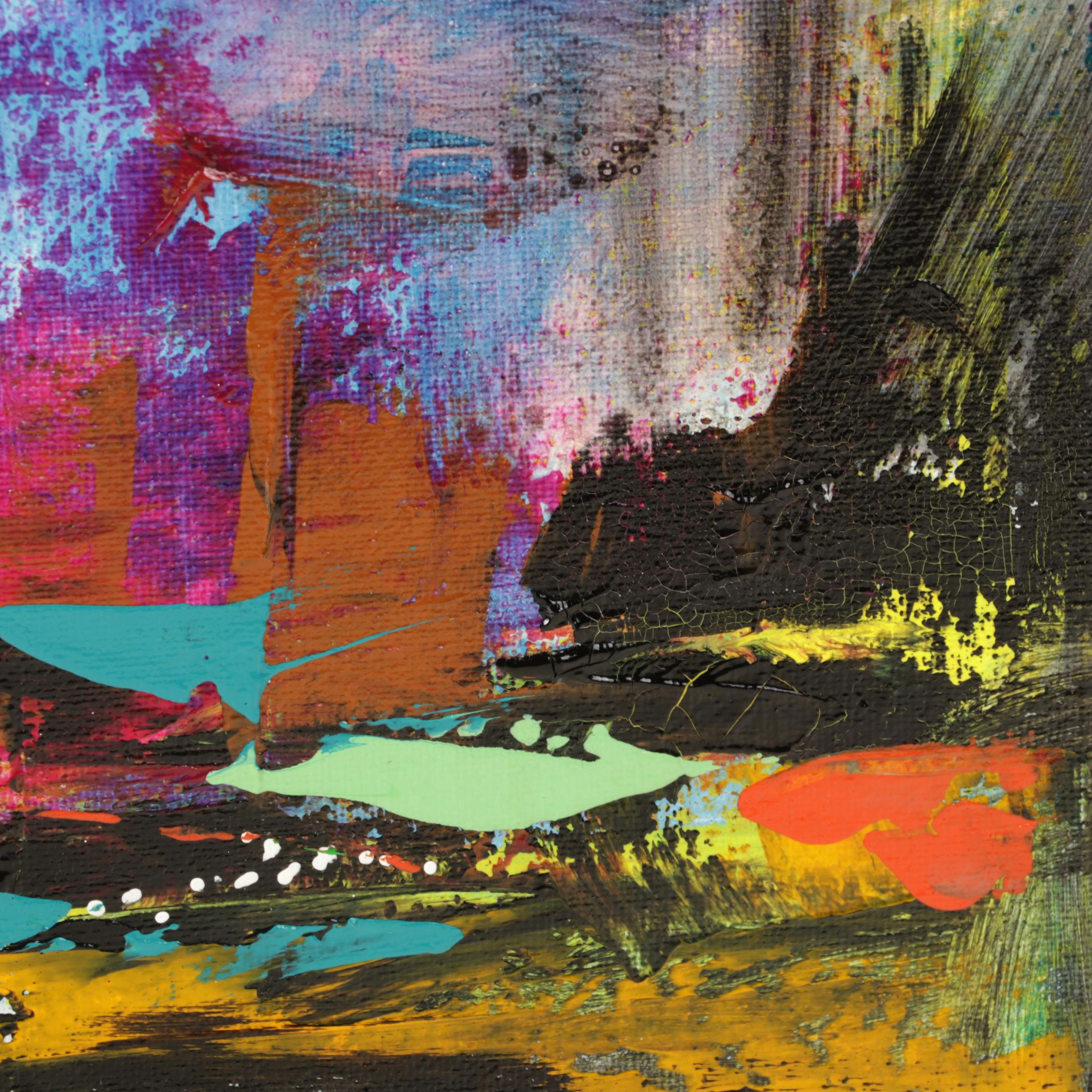 Farshad Lanjani Floral Still Life Acrylic Painting, 21st Century