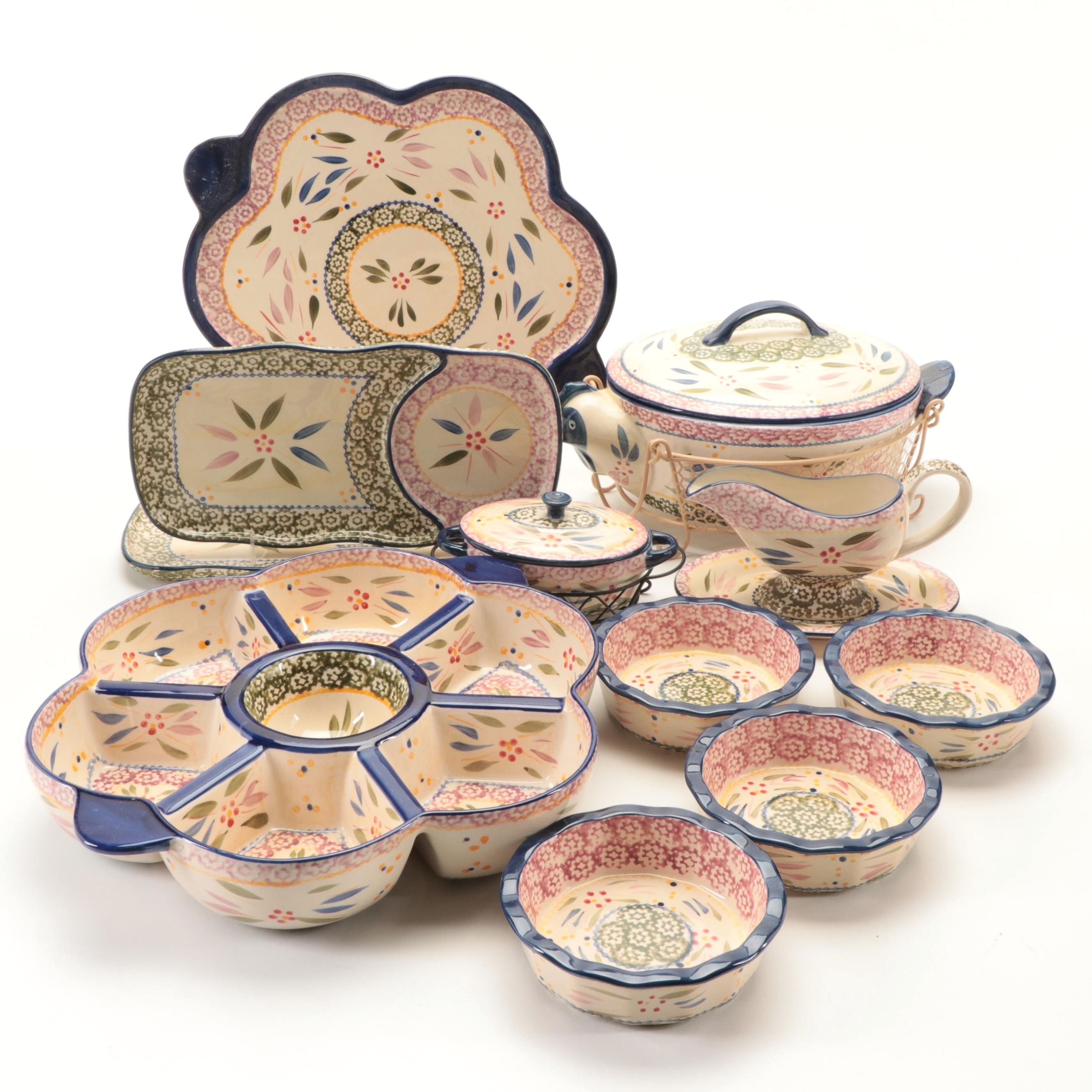 Temp-tations By Tara "Old World Confetti" Serveware and Bowls