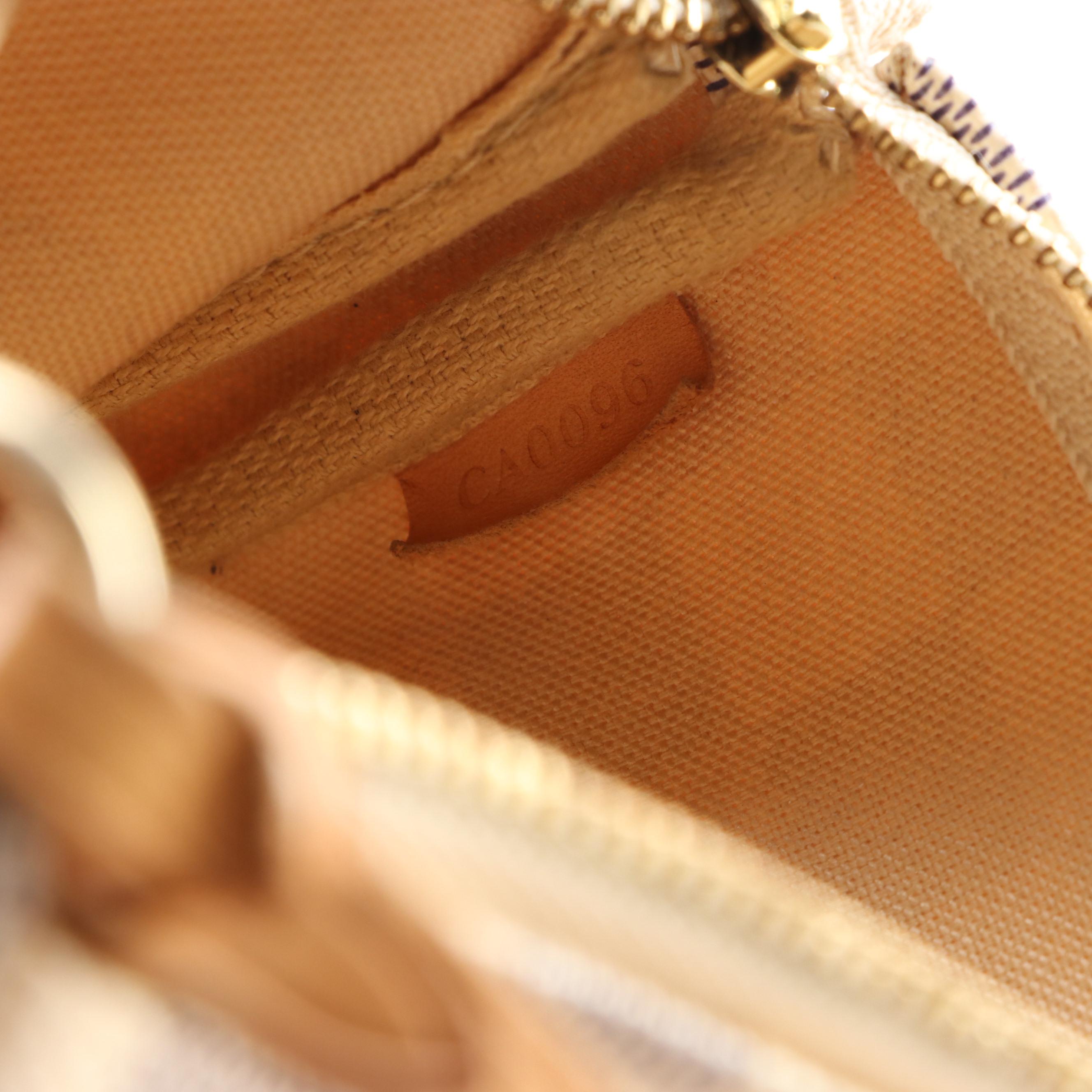 Louis Vuitton Pochette Accessoires in Damier Azur Canvas/Vachetta Leather