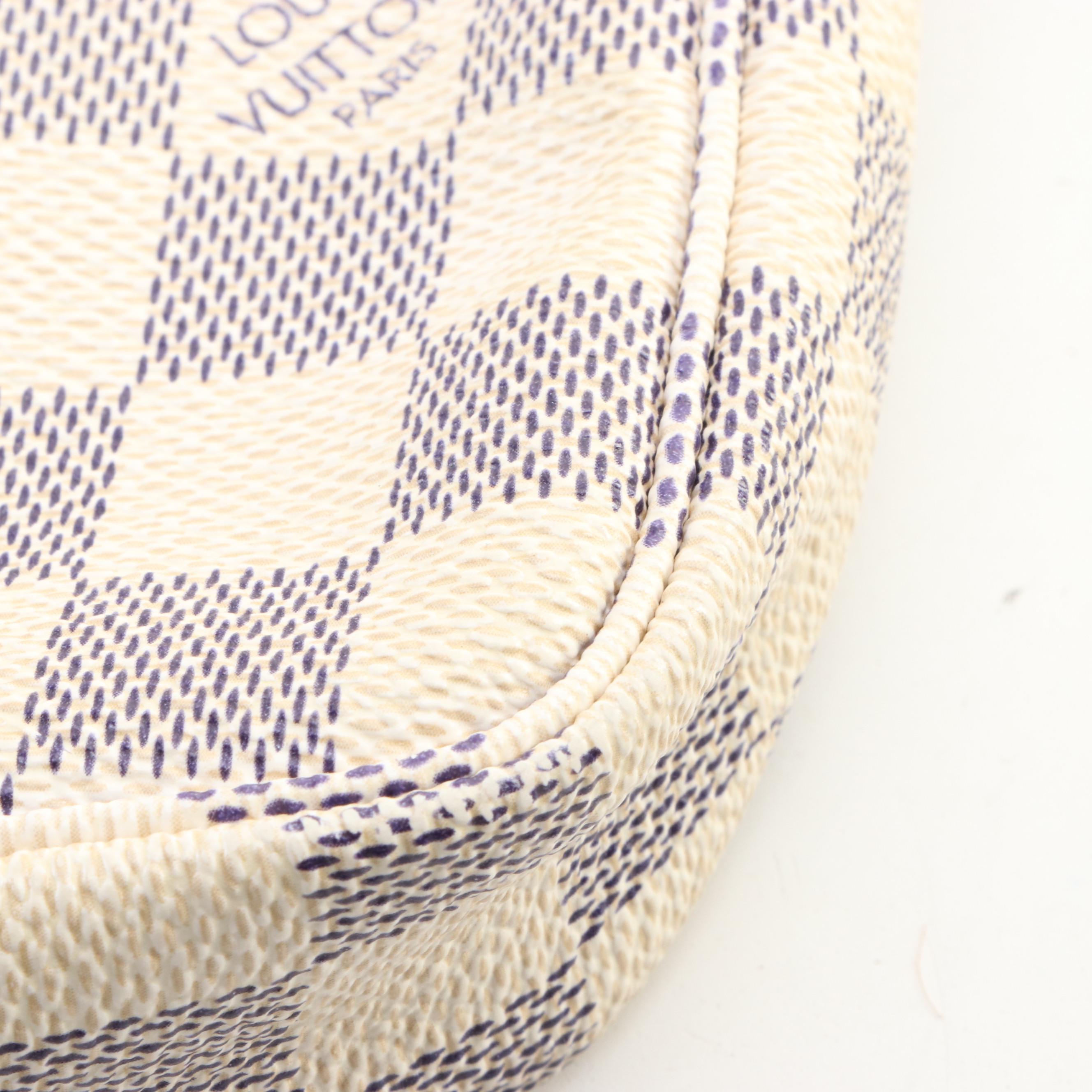 Louis Vuitton Pochette Accessoires in Damier Azur Canvas/Vachetta Leather