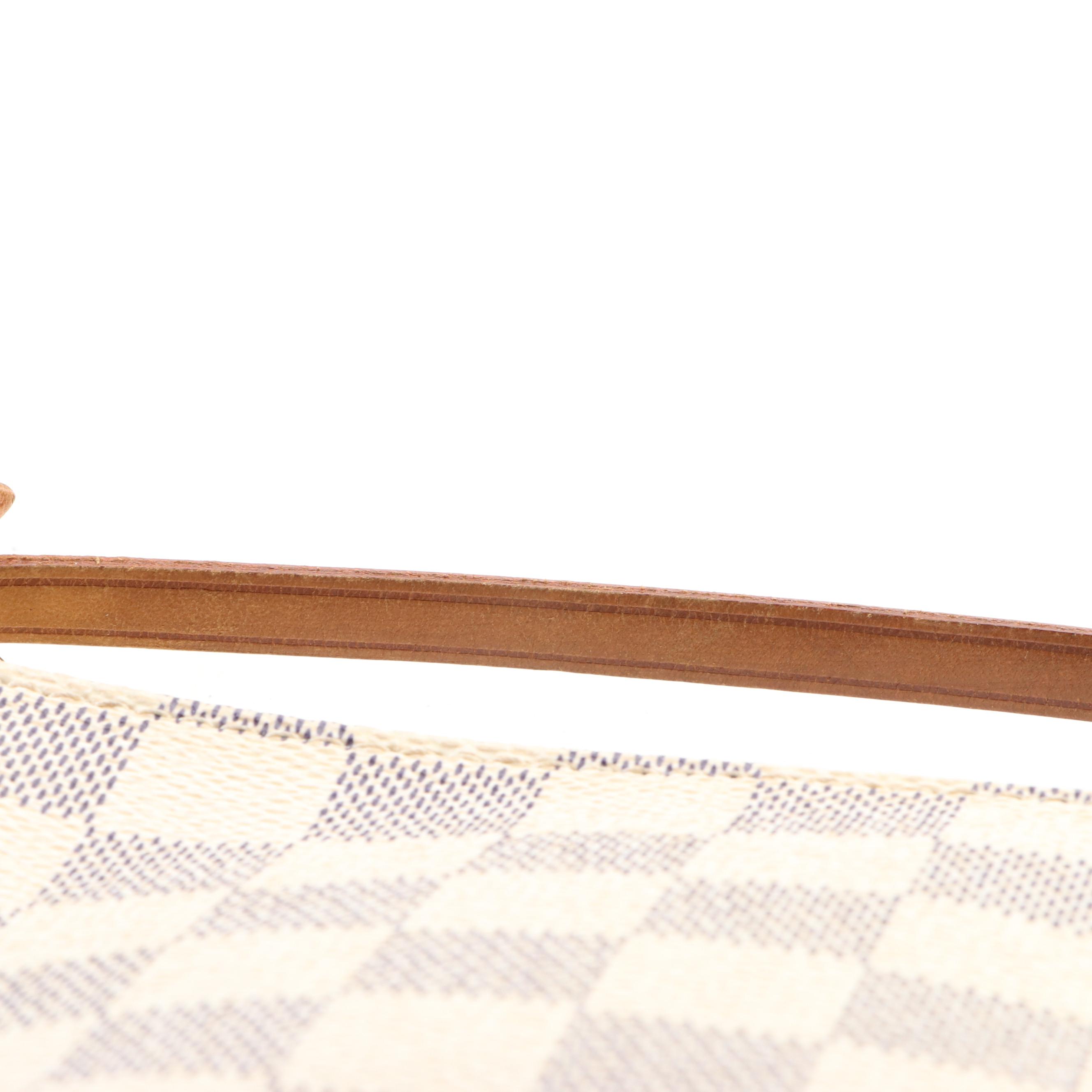 Louis Vuitton Pochette Accessoires in Damier Azur Canvas/Vachetta Leather