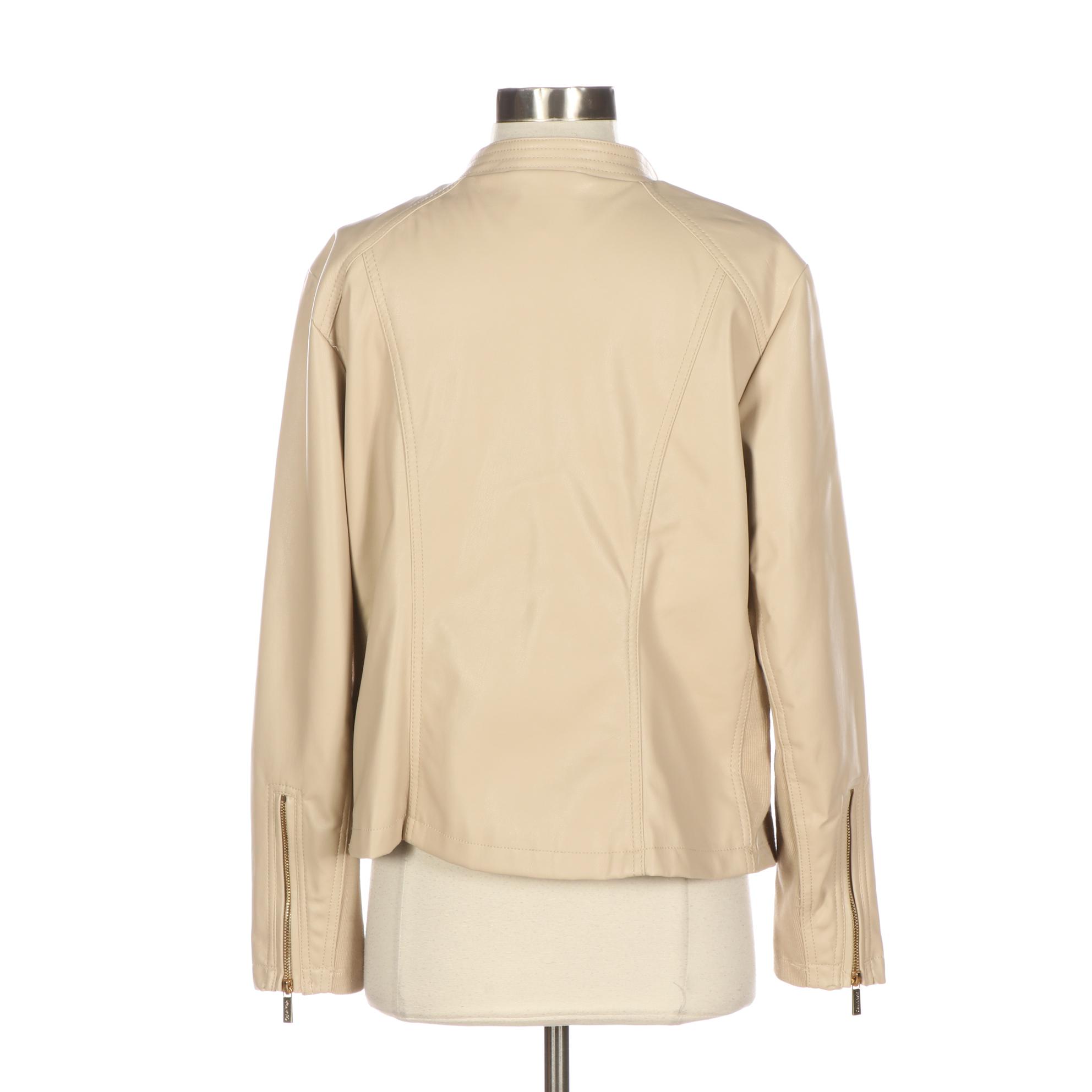 Calvin Klein Moto Jacket in Faux Leather