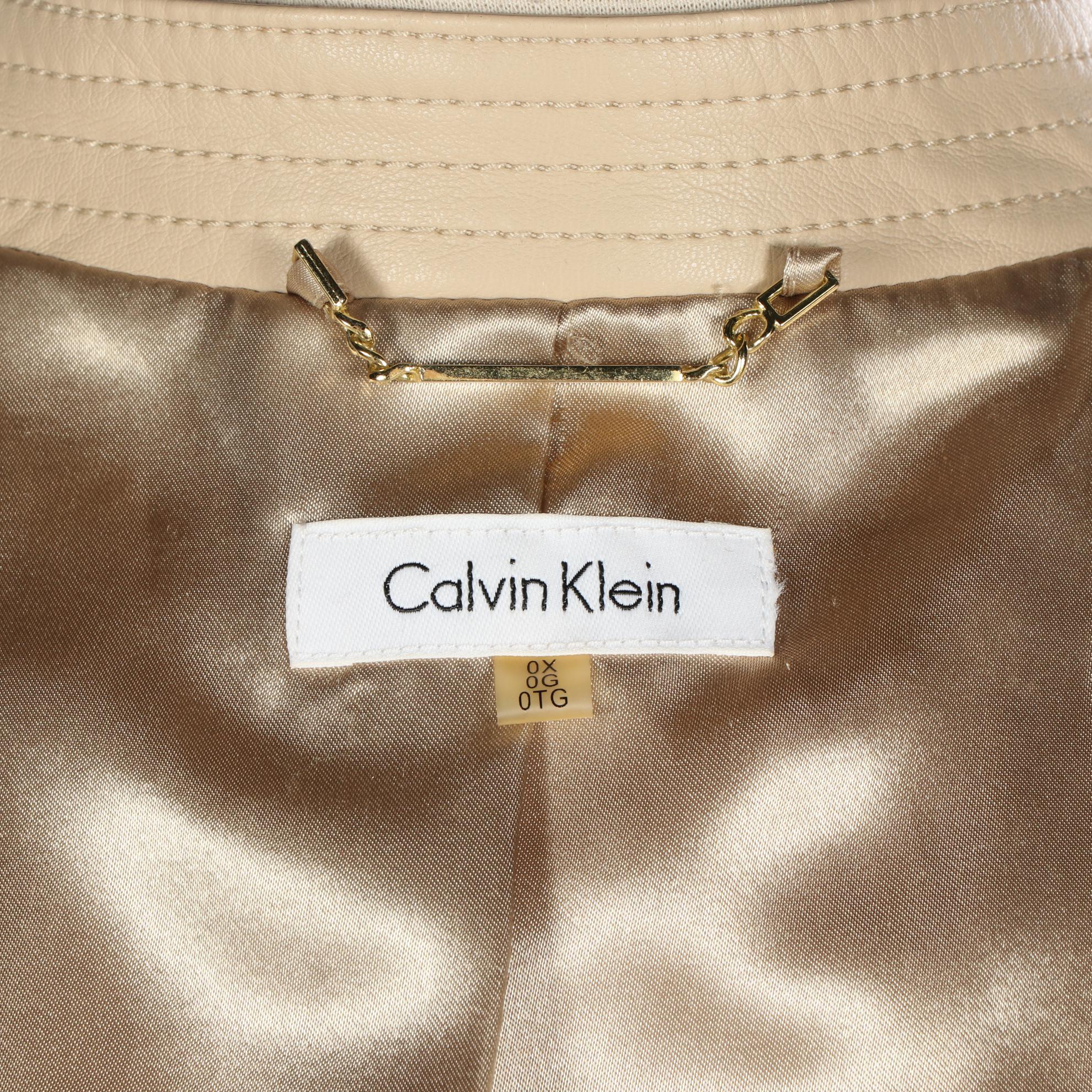 Calvin Klein Moto Jacket in Faux Leather