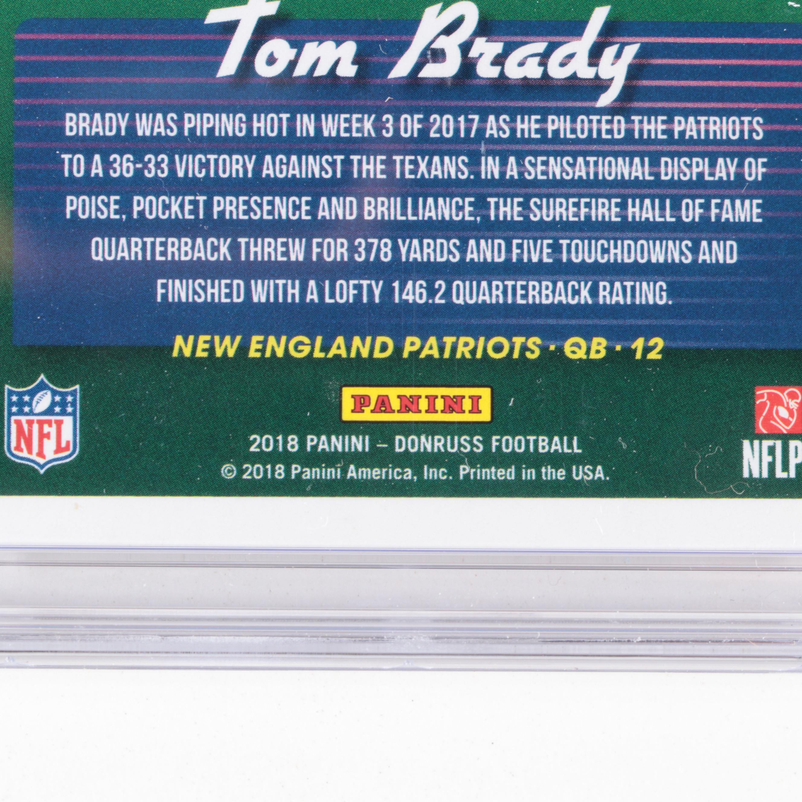 2018 Donruss Highlights Tom Brady #H-15 Graded CSG NM/Mint+ Football Card