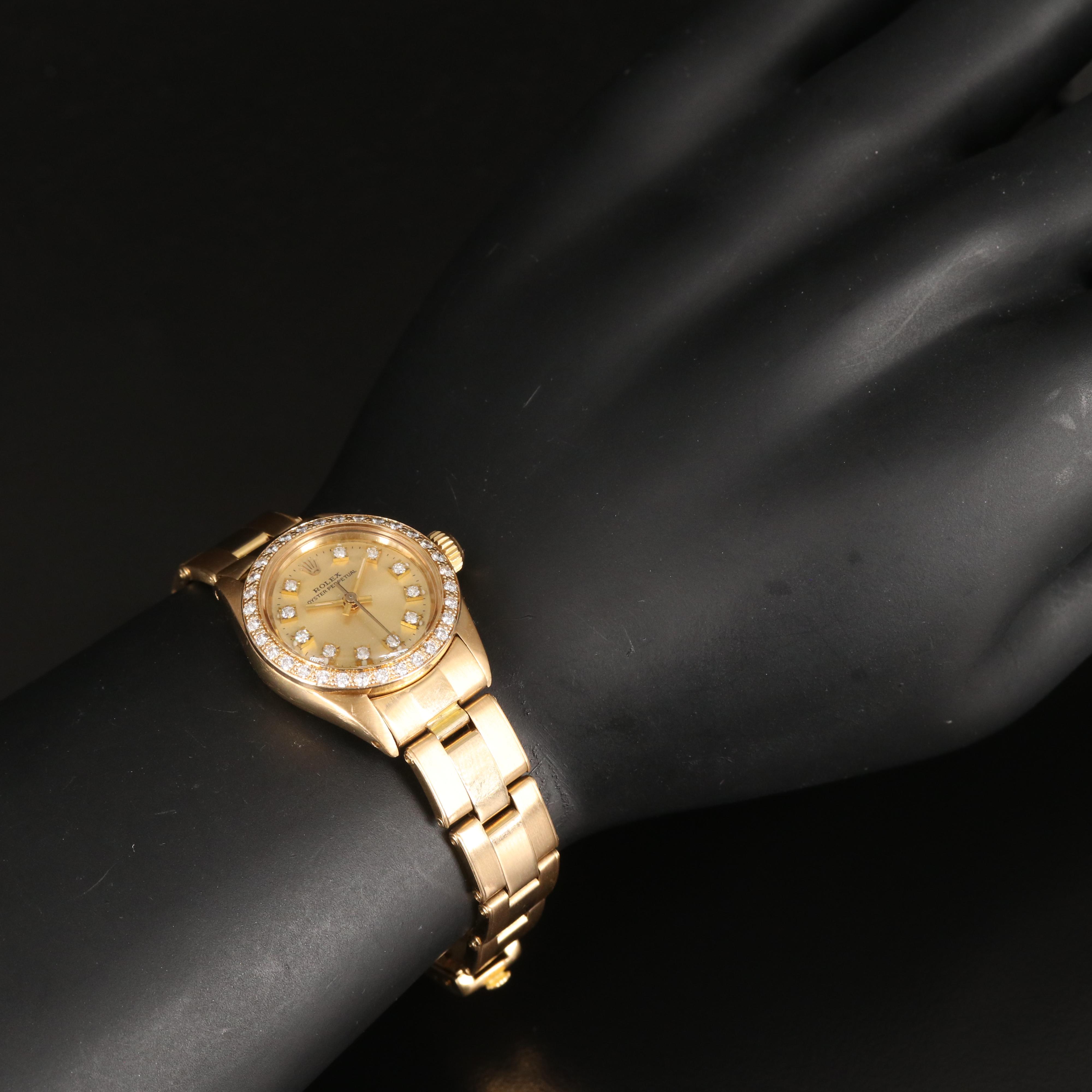 1981 18K Rolex Diamond Dial and Bezel Watch