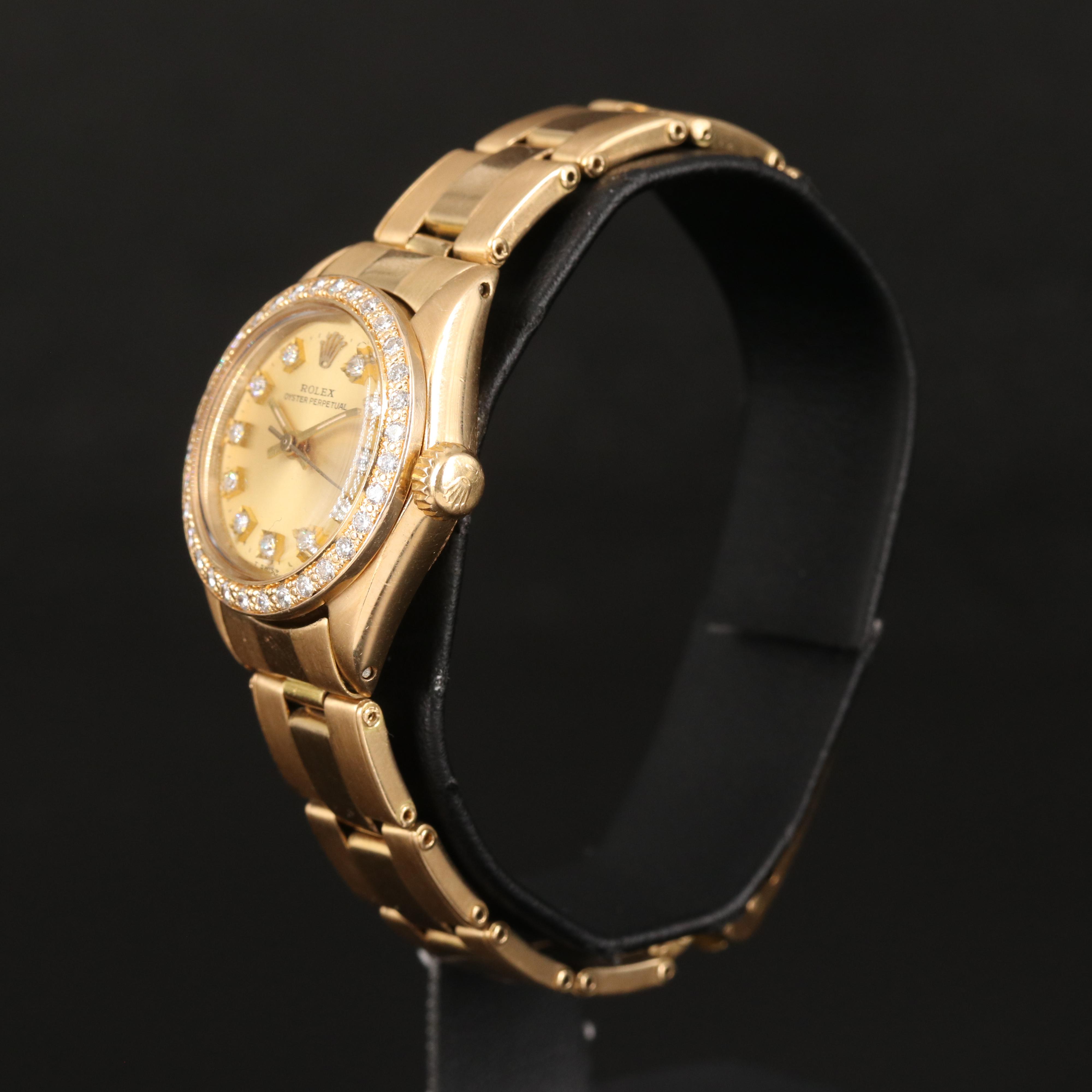 1981 18K Rolex Diamond Dial and Bezel Watch