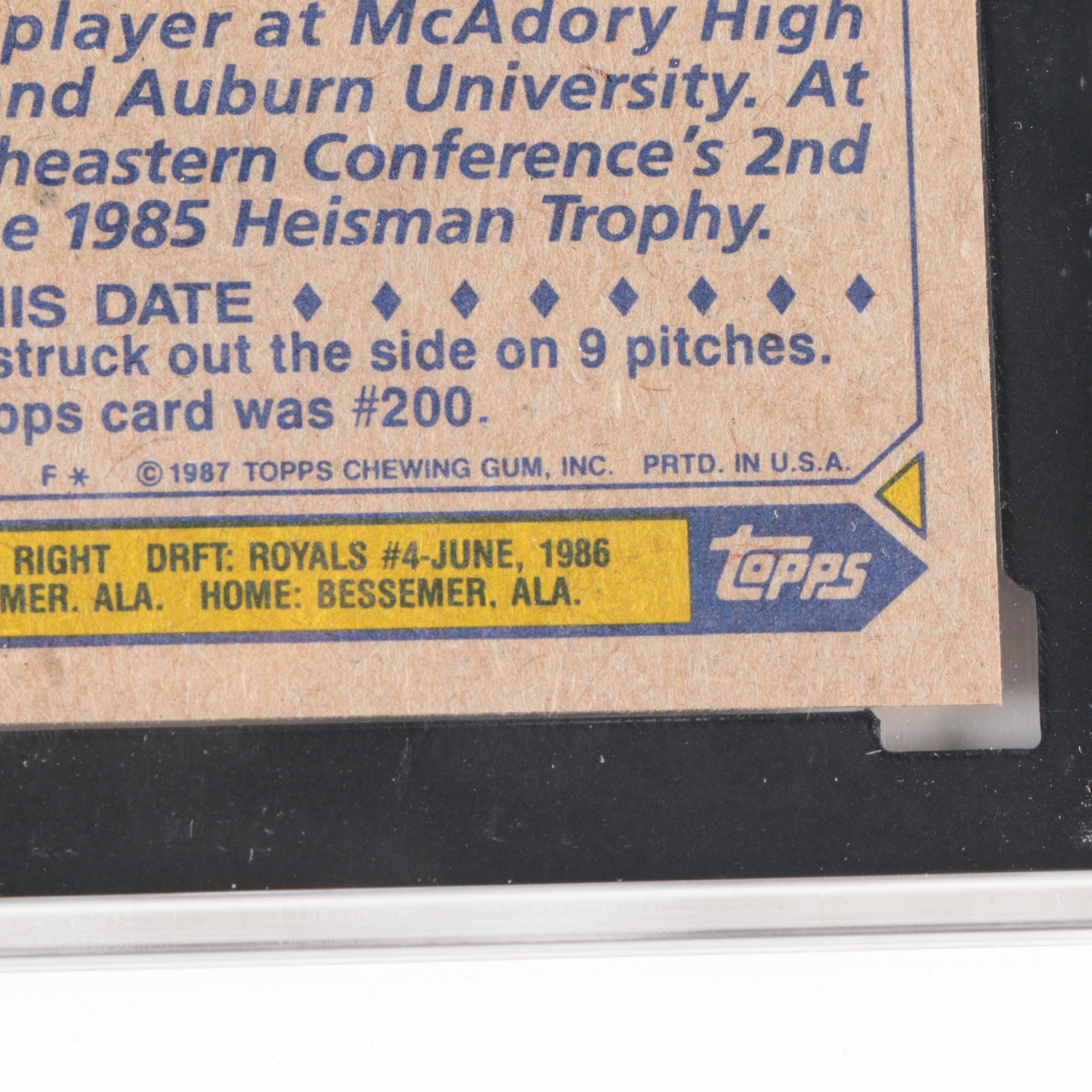 1987 Topps Bo Jackson #170 Graded SGC 9 Mint Baseball Rookie Card