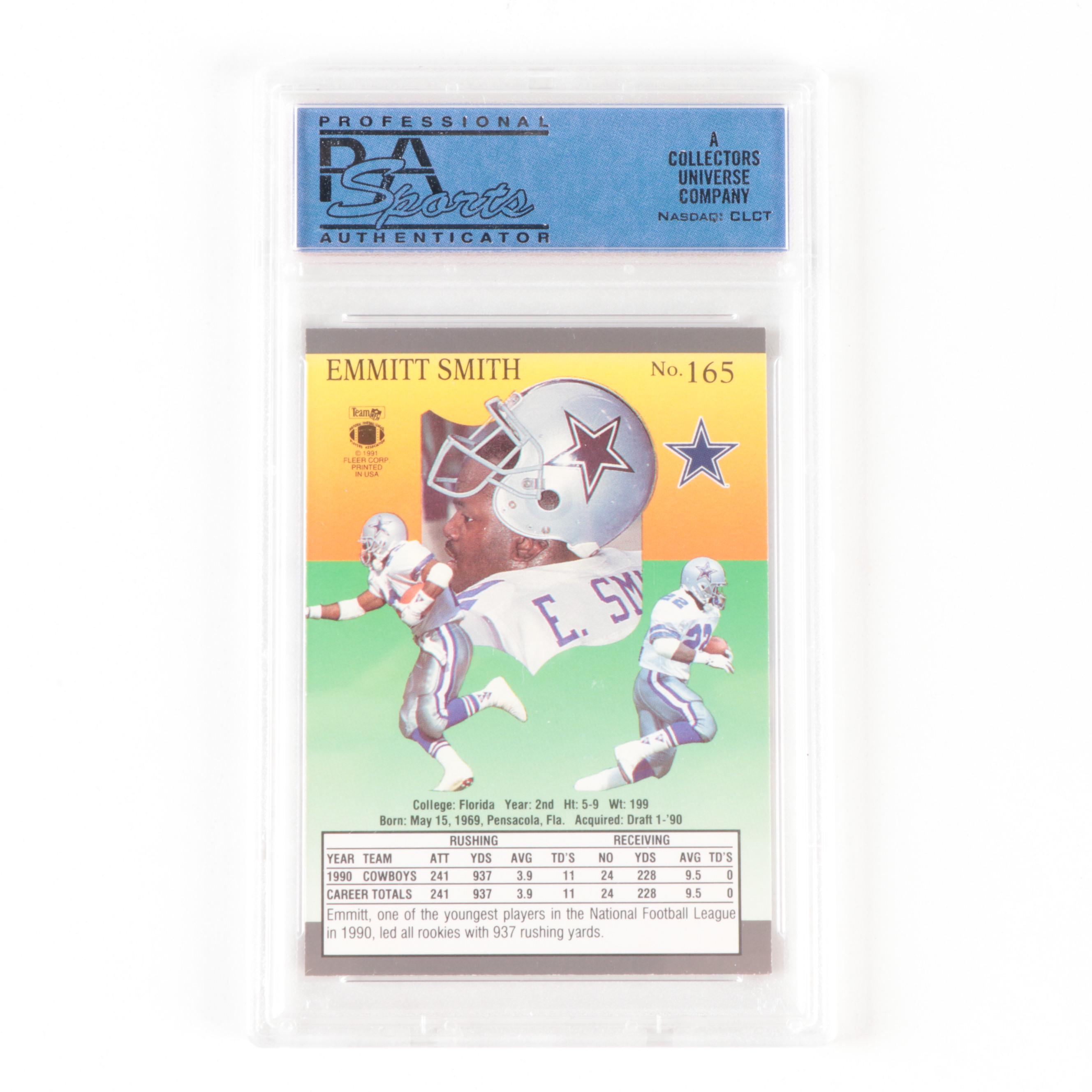 1991 Fleer Ultra Emmitt Smith #165 Graded PSA 9 Mint Football Card