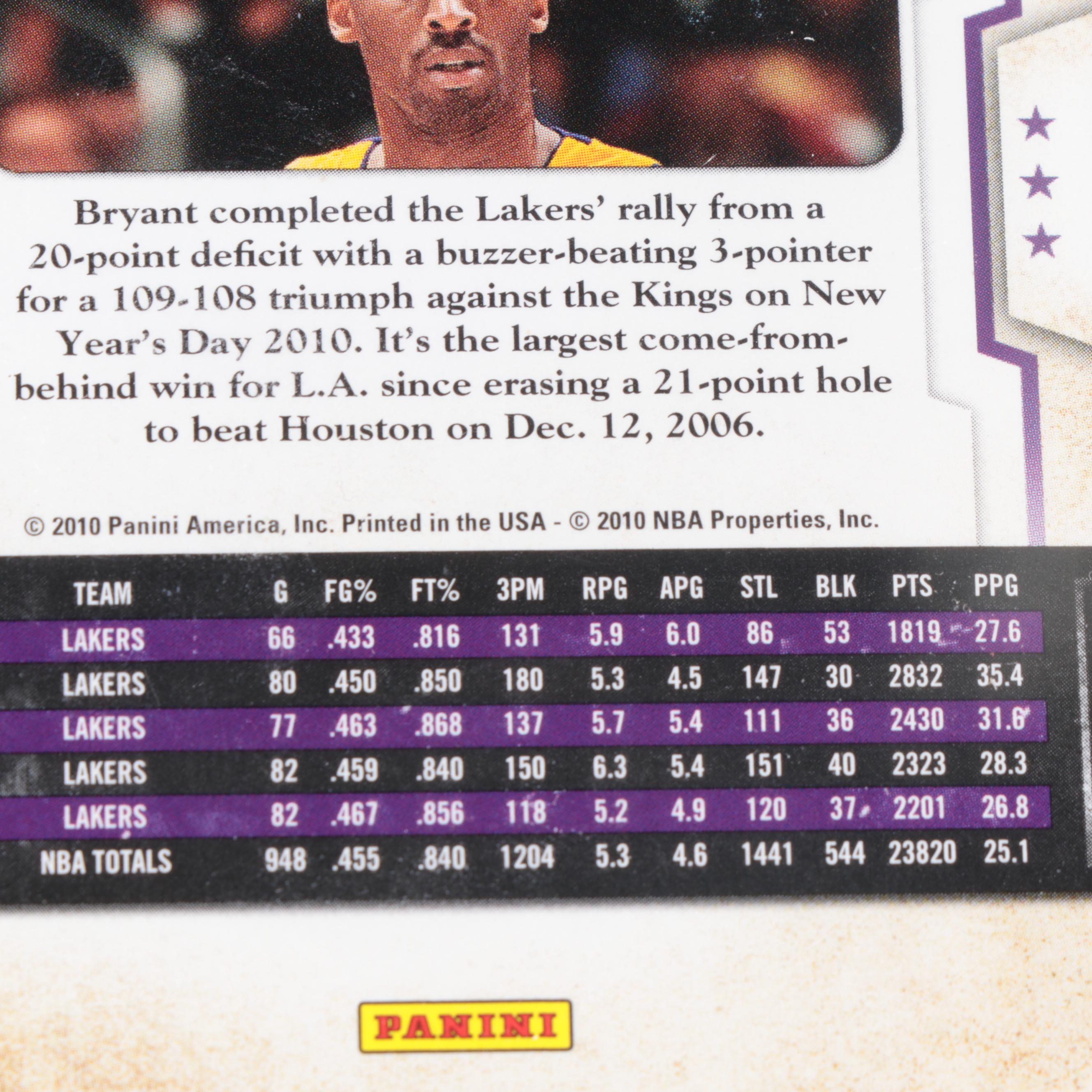 2009 Panini Classics Kobe Bryant #90 Graded CSG 8.5 NM/Mint+ Basketball Card