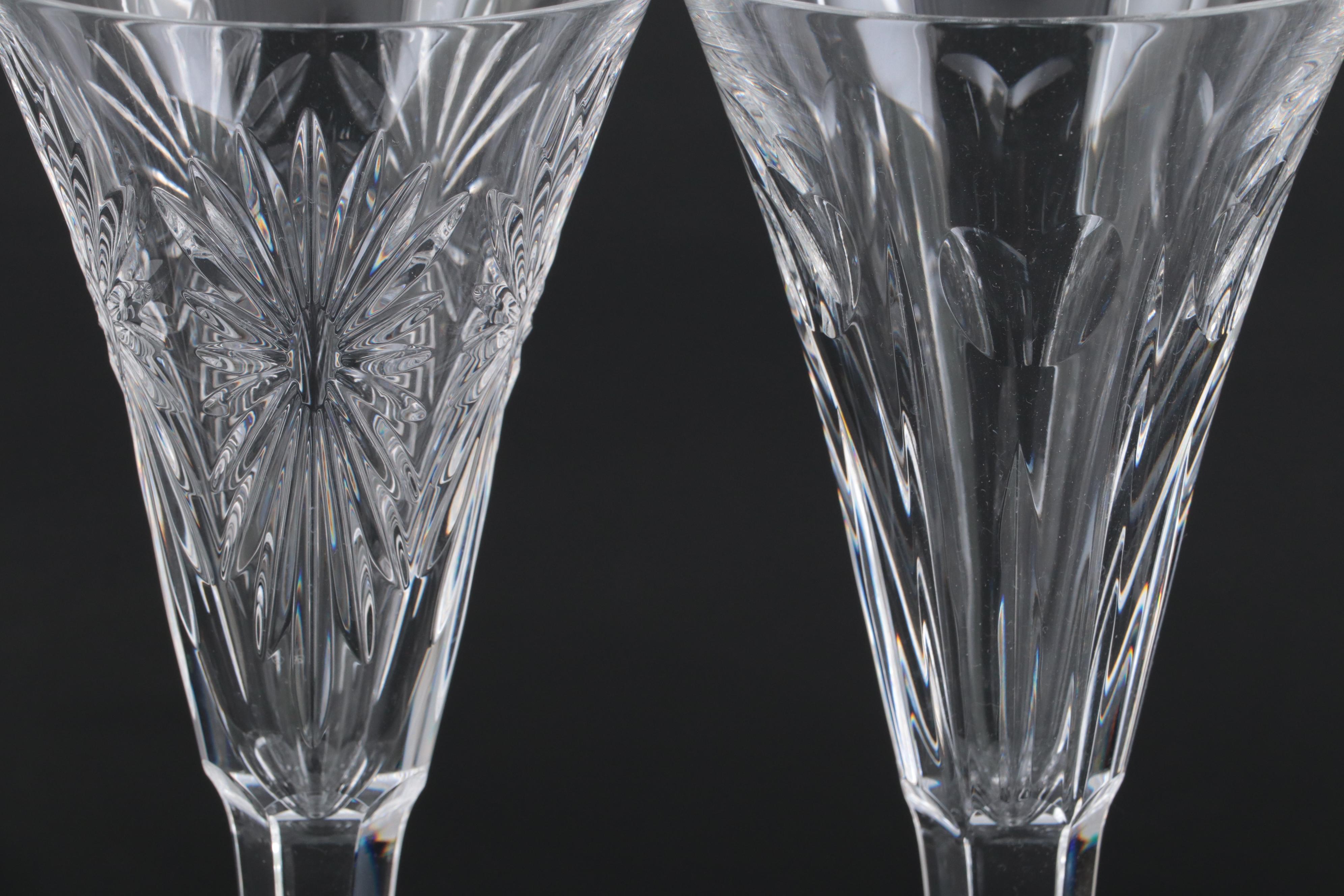 Waterford Millennium Series Crystal Champagne Flutes