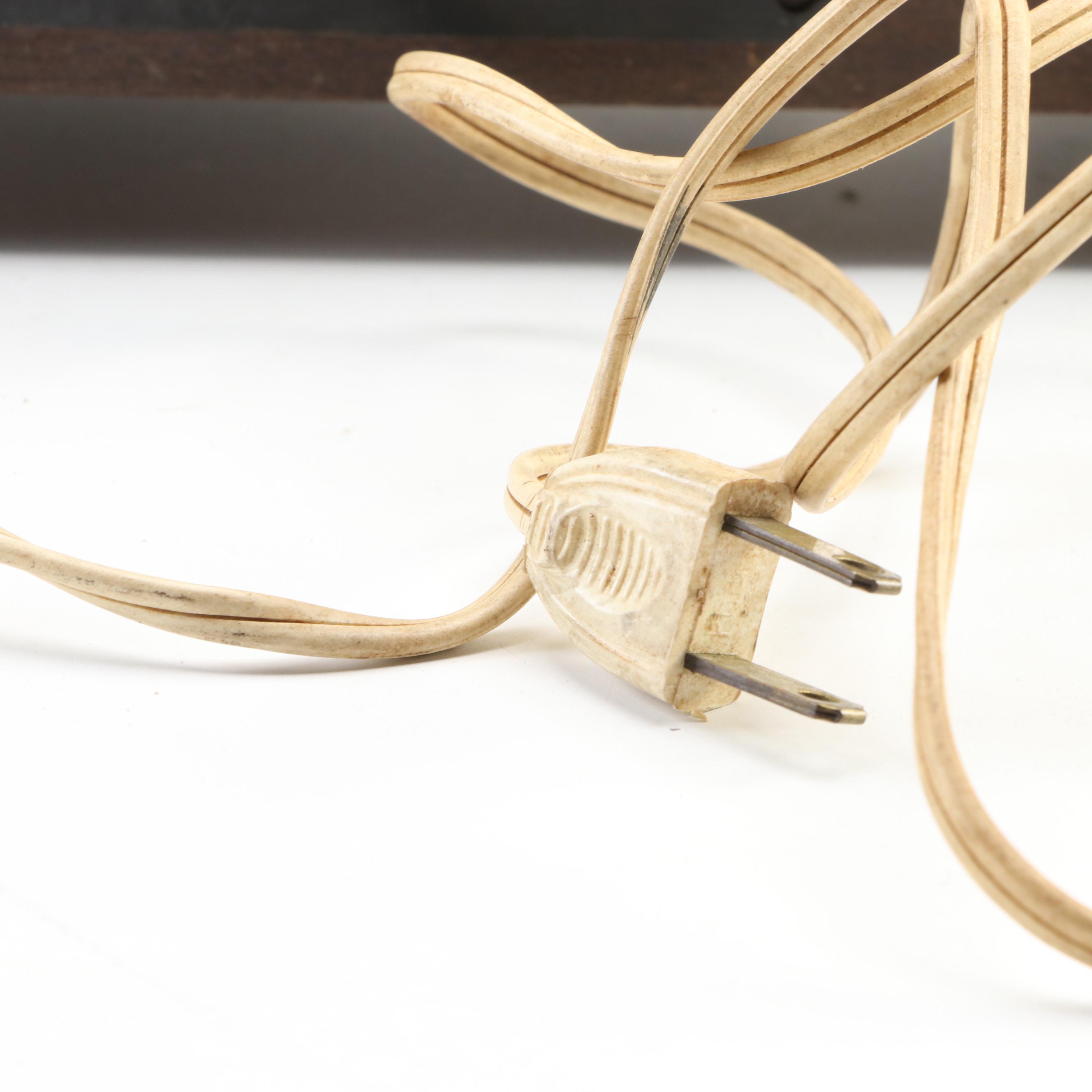 Revere Westminster Chime Electric Wooden Tambour Mantel Clock, 1948