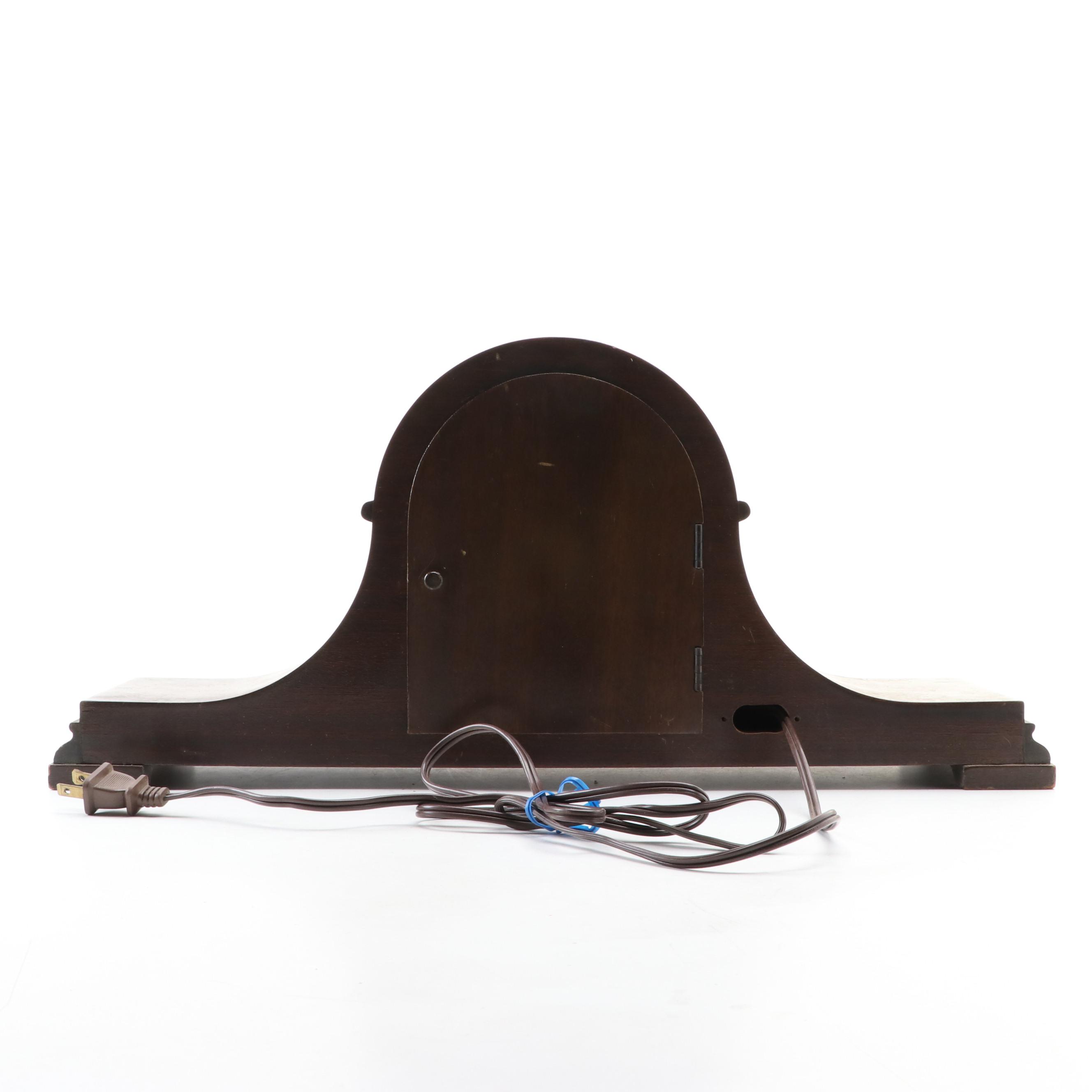 Revere Westminster Chime Electric Wooden Tambour Mantel Clock, Mid-20th Century