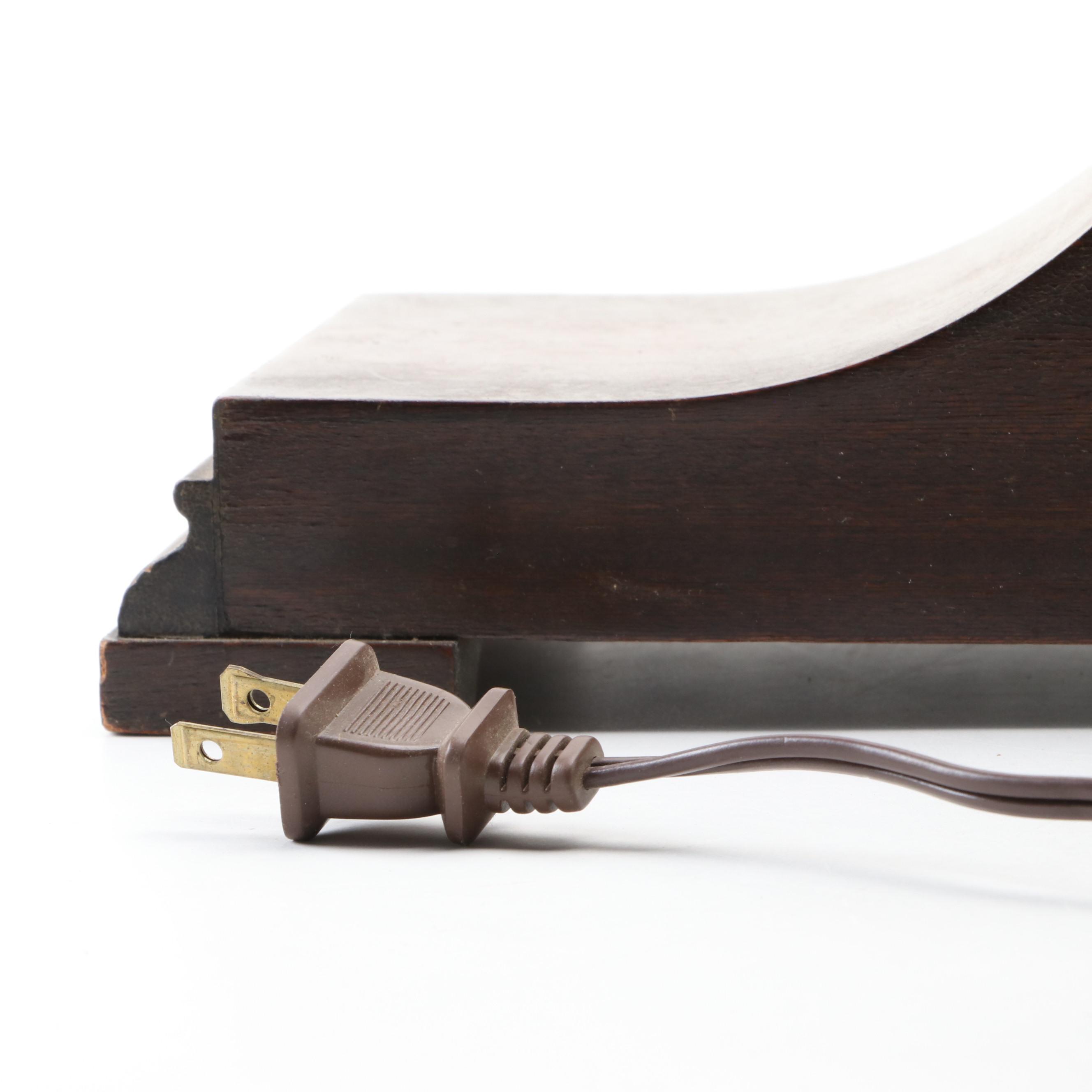 Revere Westminster Chime Electric Wooden Tambour Mantel Clock, Mid-20th Century