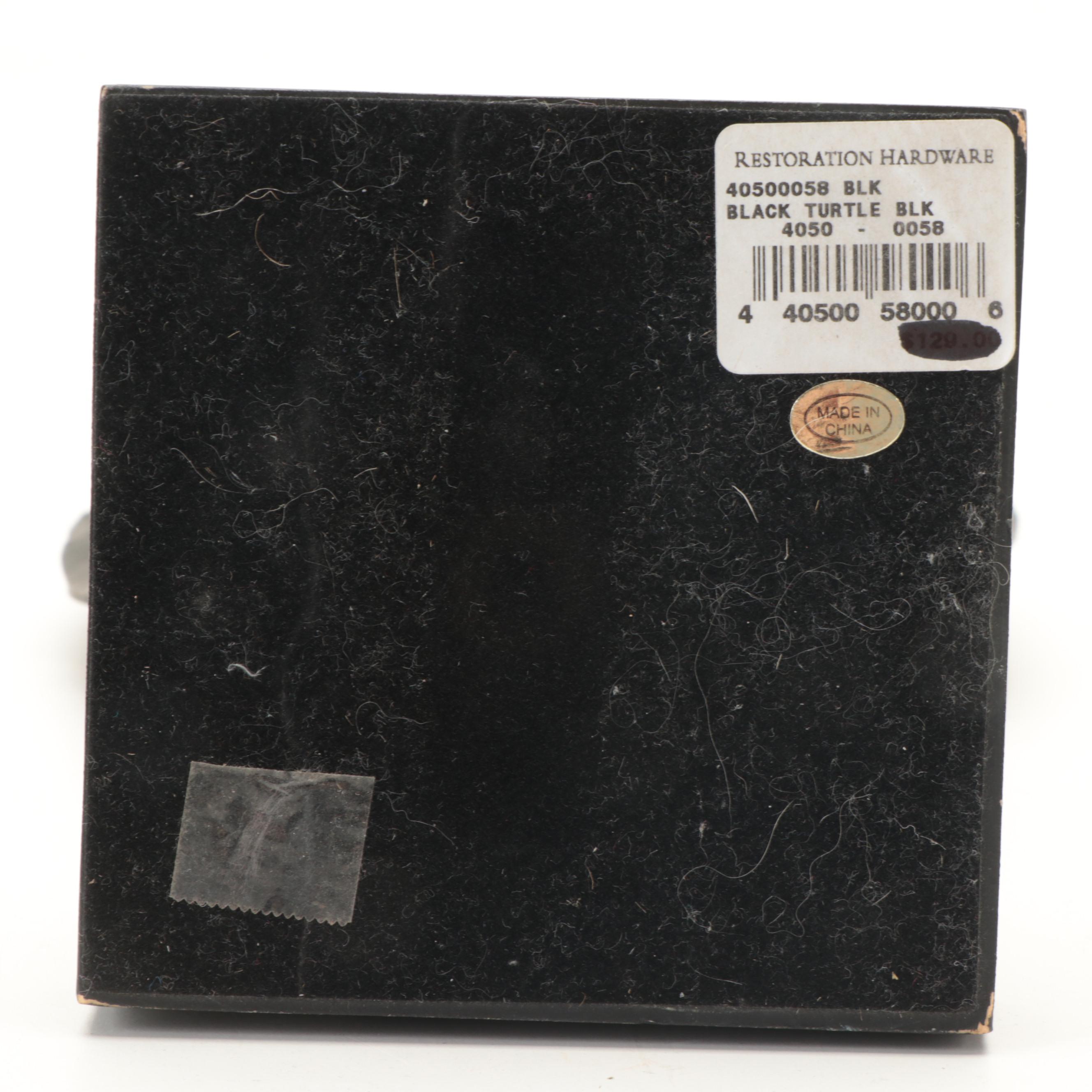 Restoration Hardware Faux Turtle Shell on Stand with Faux Horn Decor