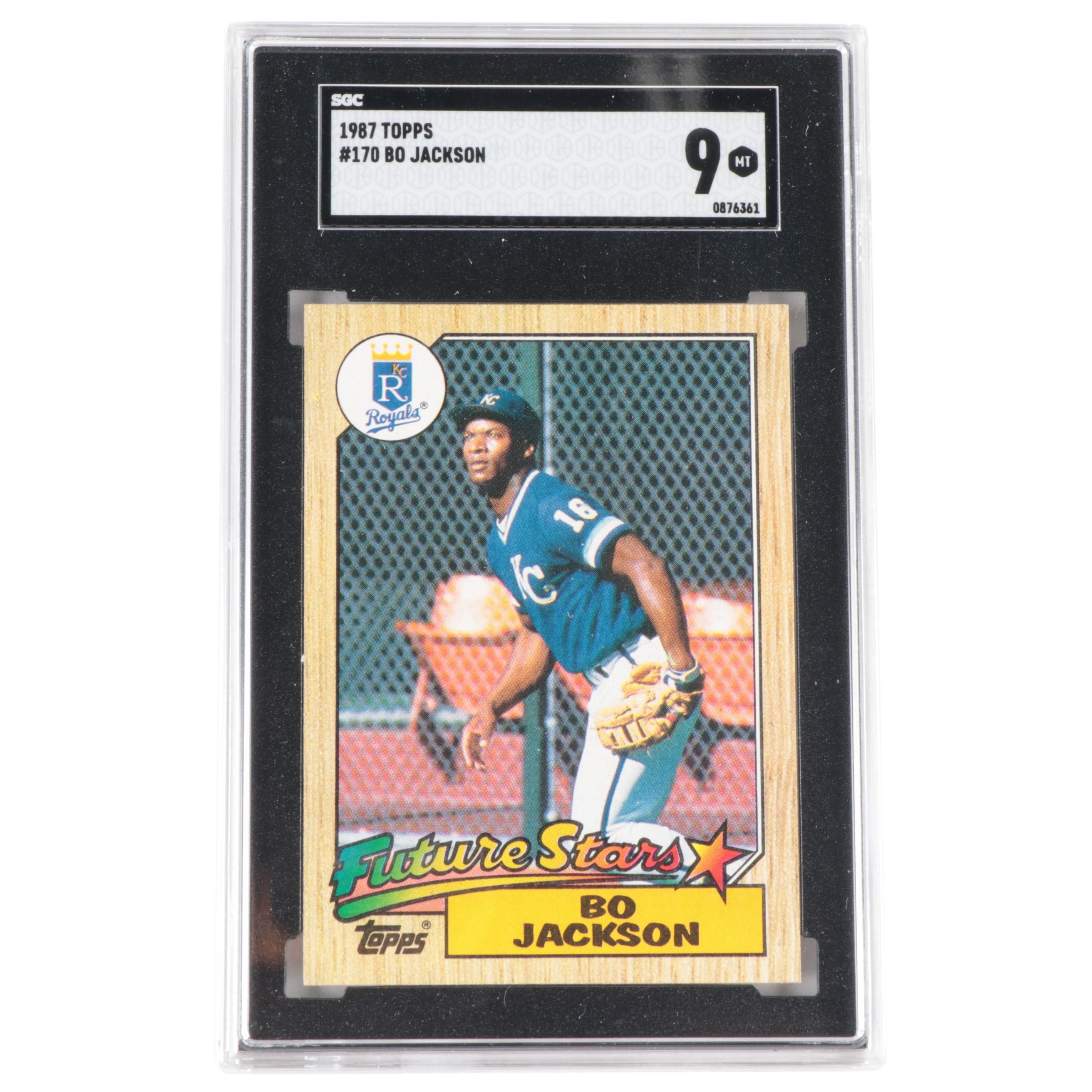 1987 Topps Bo Jackson #170 Graded SGC 9 Mint Baseball Rookie Card
