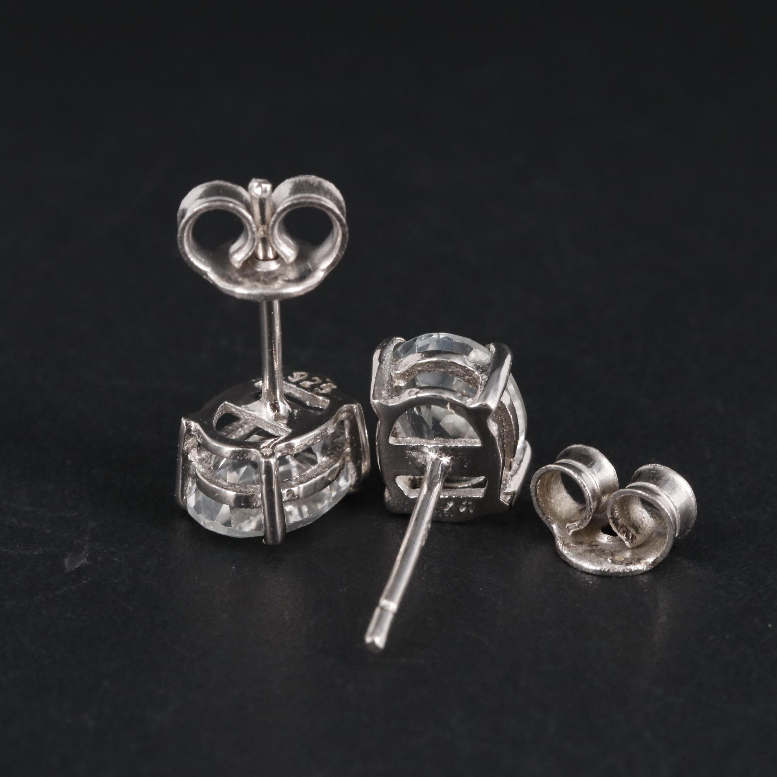 Sterling Oval Stud Earrings