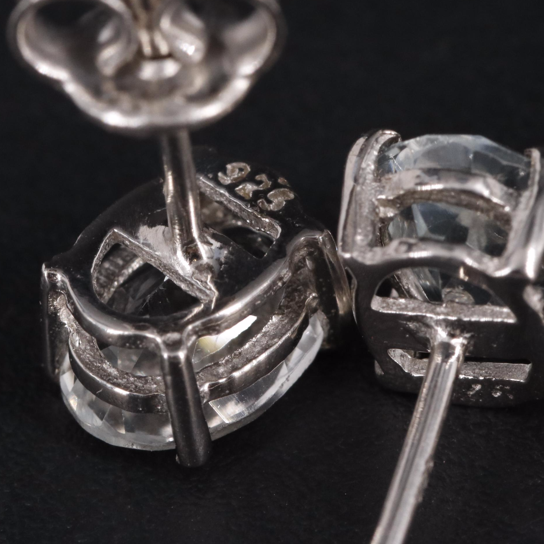 Sterling Oval Stud Earrings