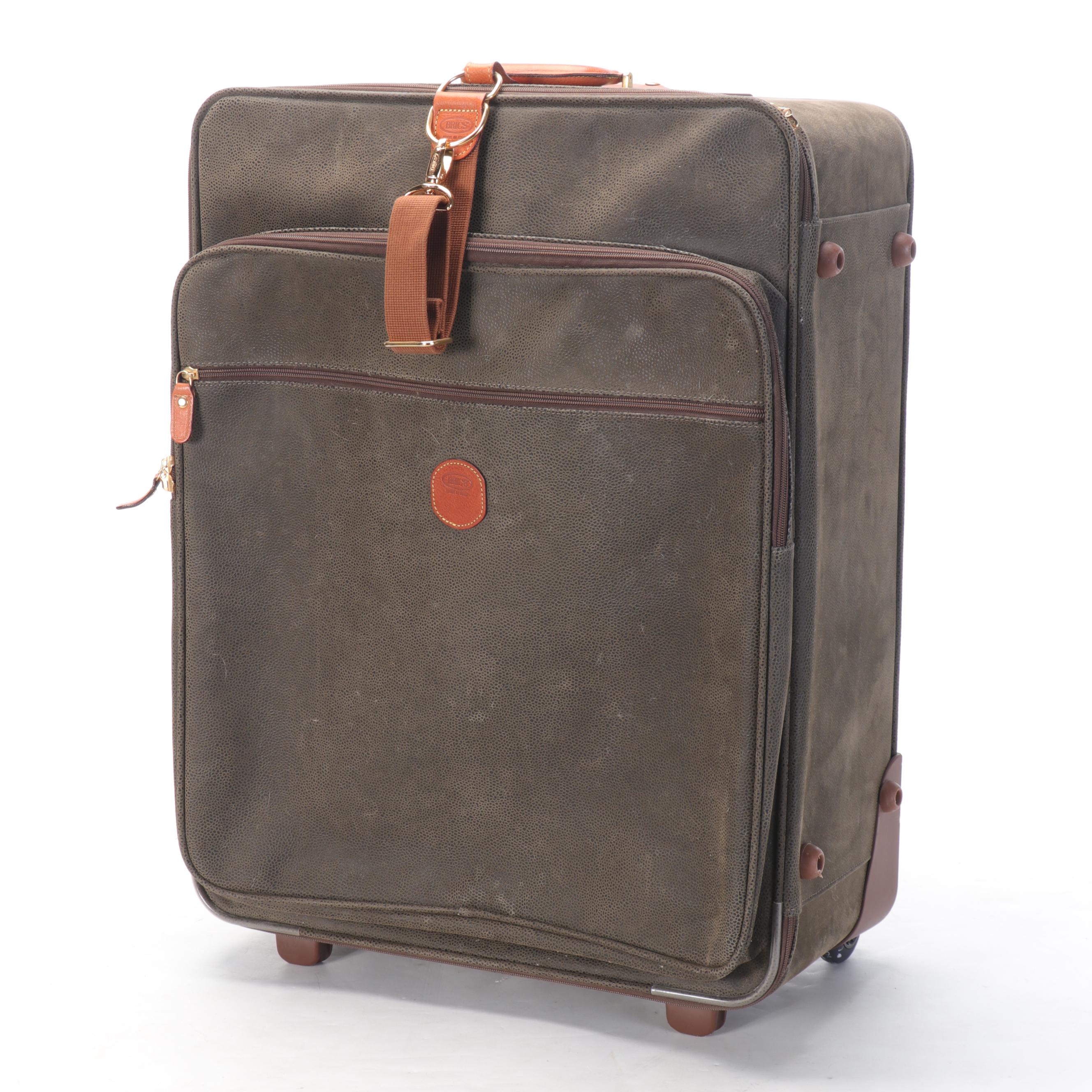 Bric's Life Collection Luggage in Sueded Coated Canvas and Leather