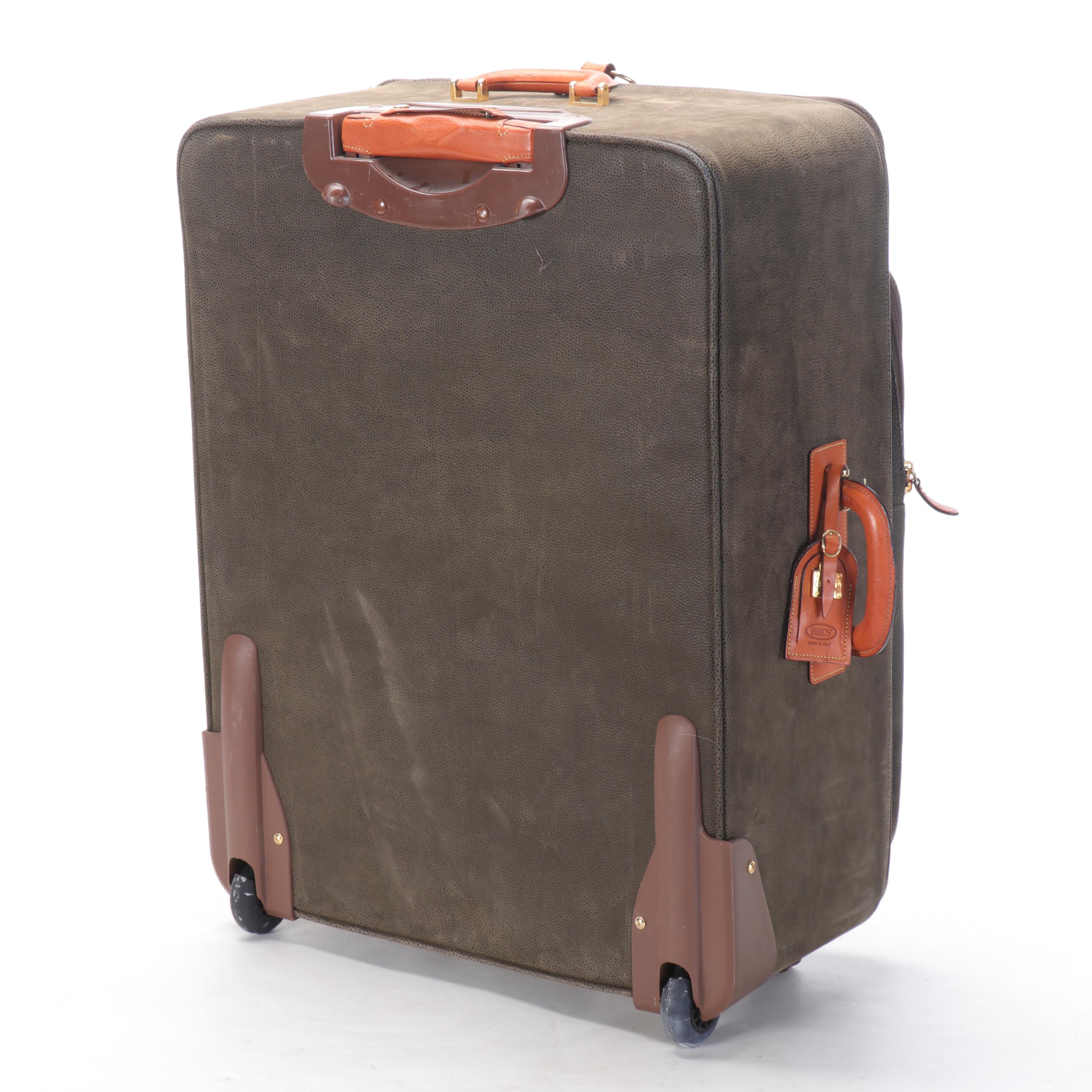 Bric's Life Collection Luggage in Sueded Coated Canvas and Leather