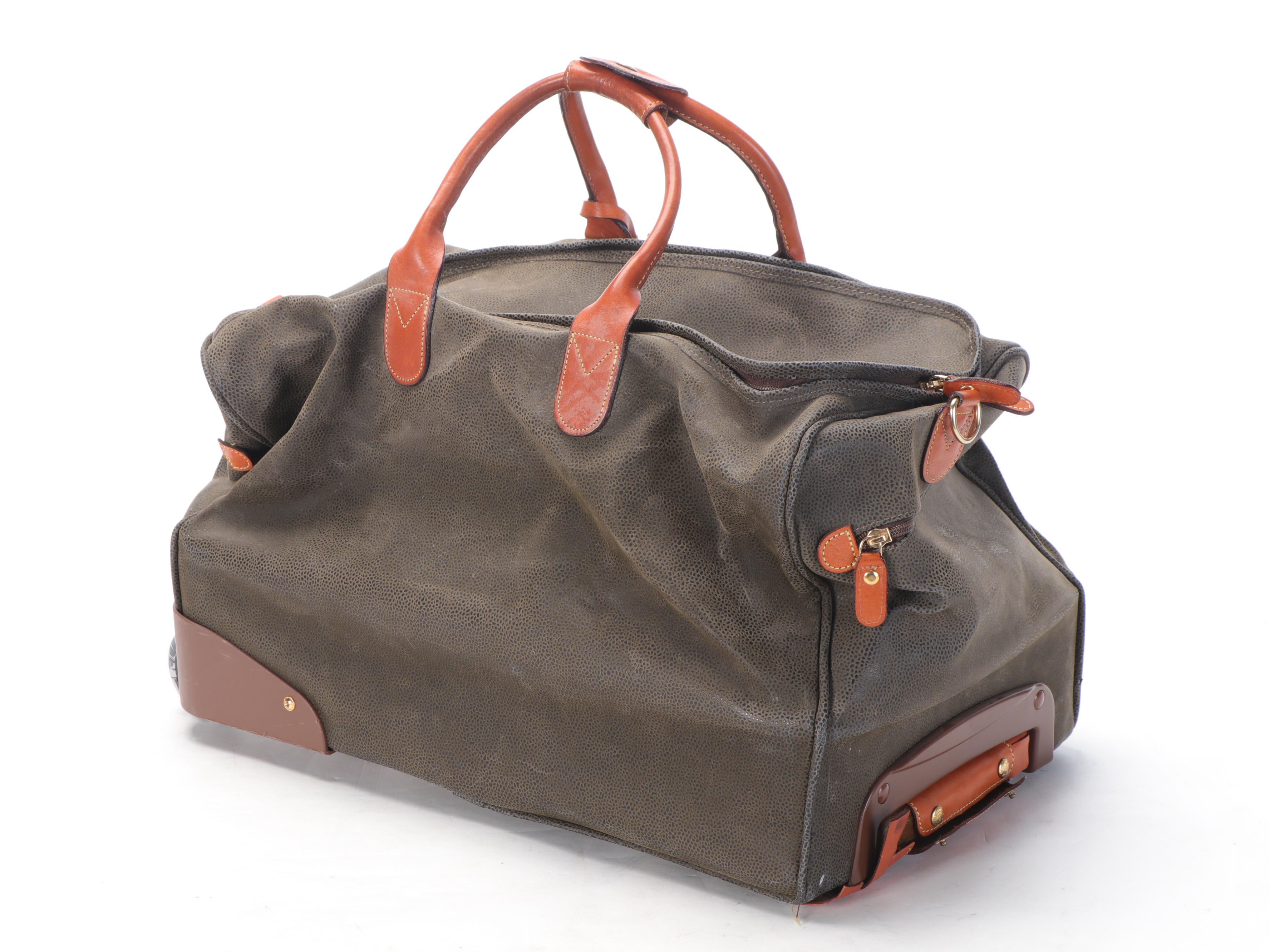 Bric's Life Collection Luggage in Sueded Coated Canvas and Leather