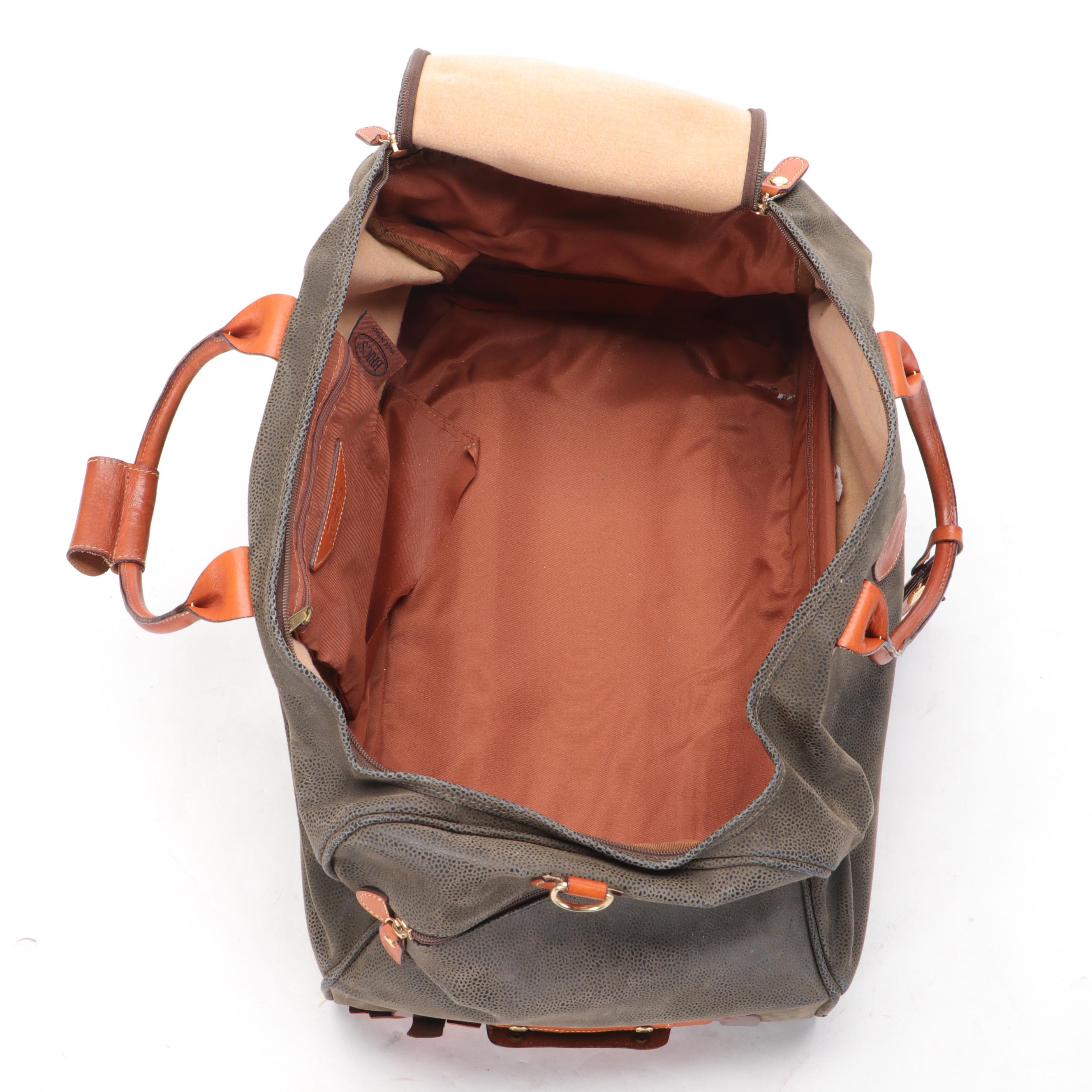 Bric's Life Collection Luggage in Sueded Coated Canvas and Leather