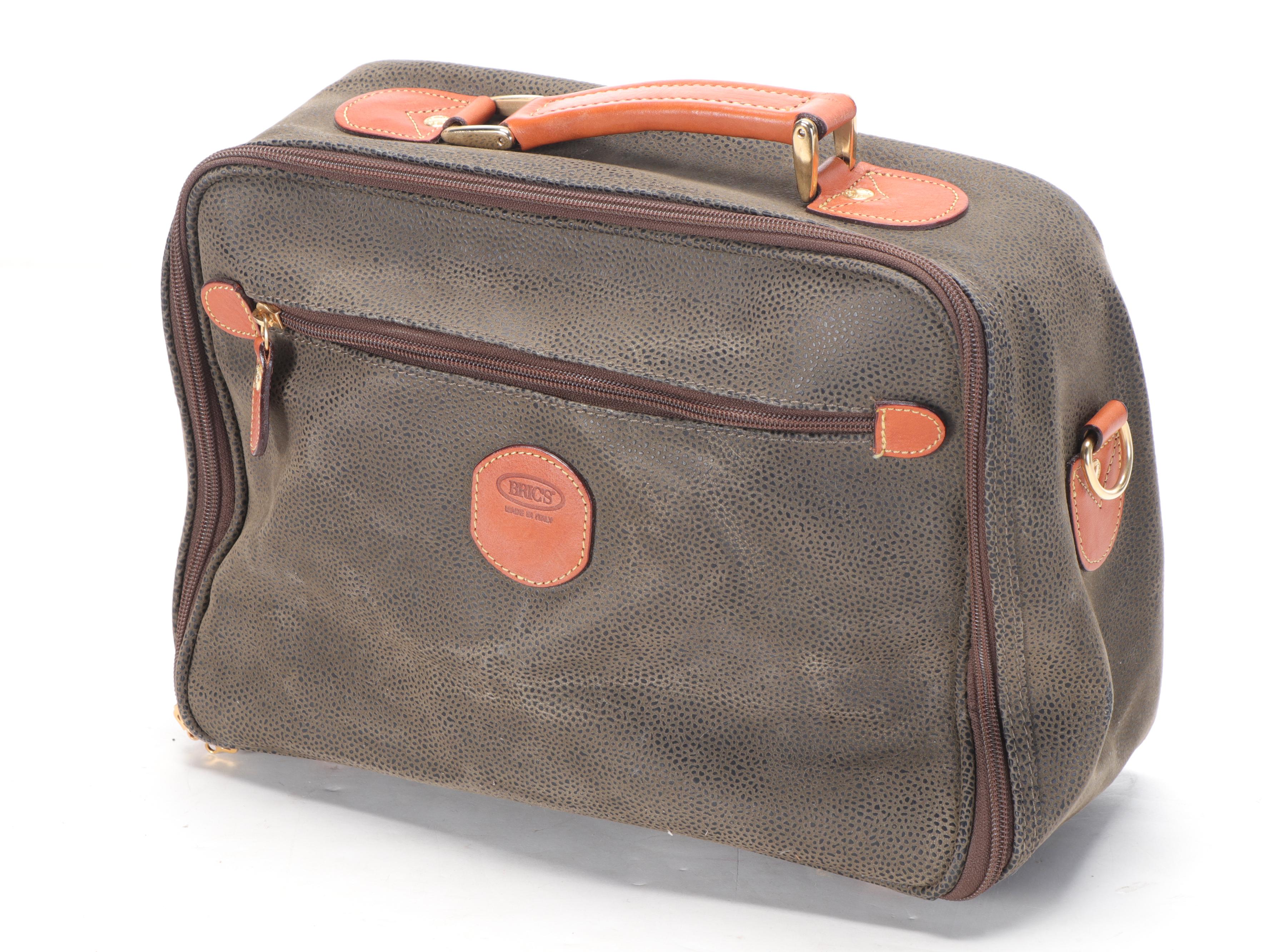 Bric's Life Collection Luggage in Sueded Coated Canvas and Leather