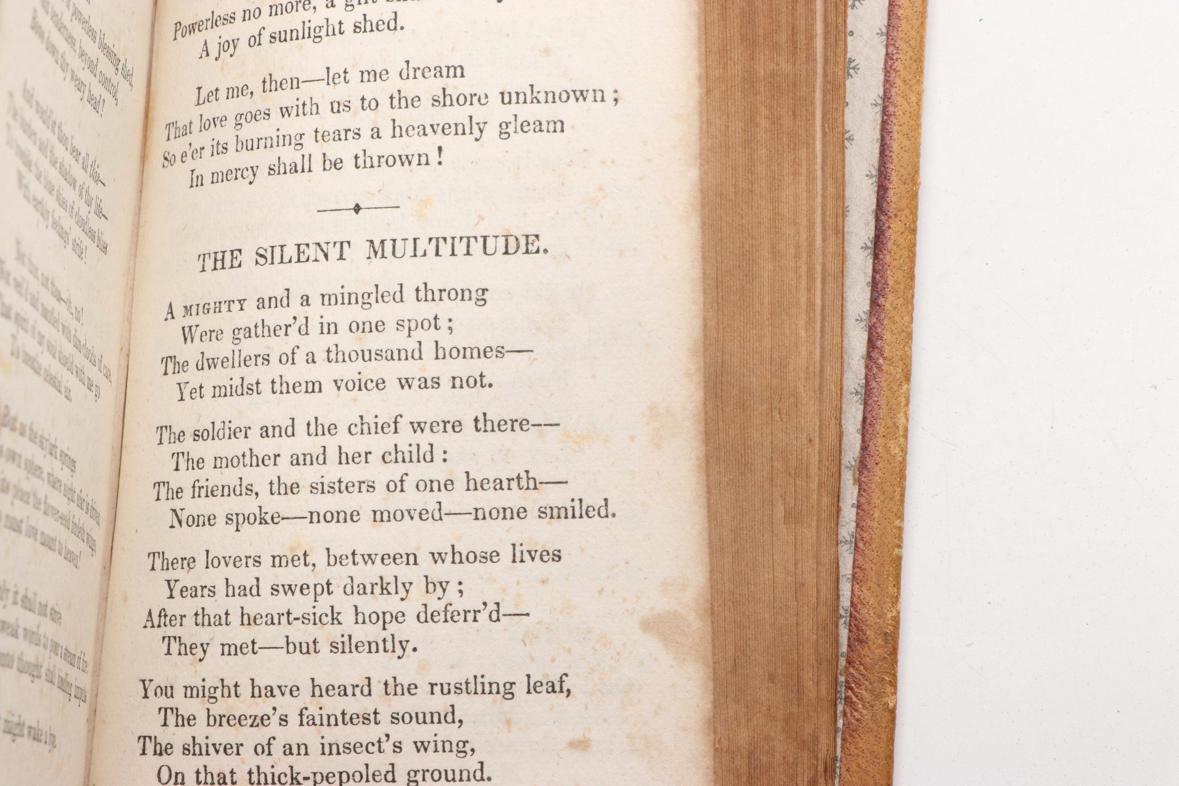 "Poems by Felicia Hemans" by H.T. Tuckerman with French Engraving Books