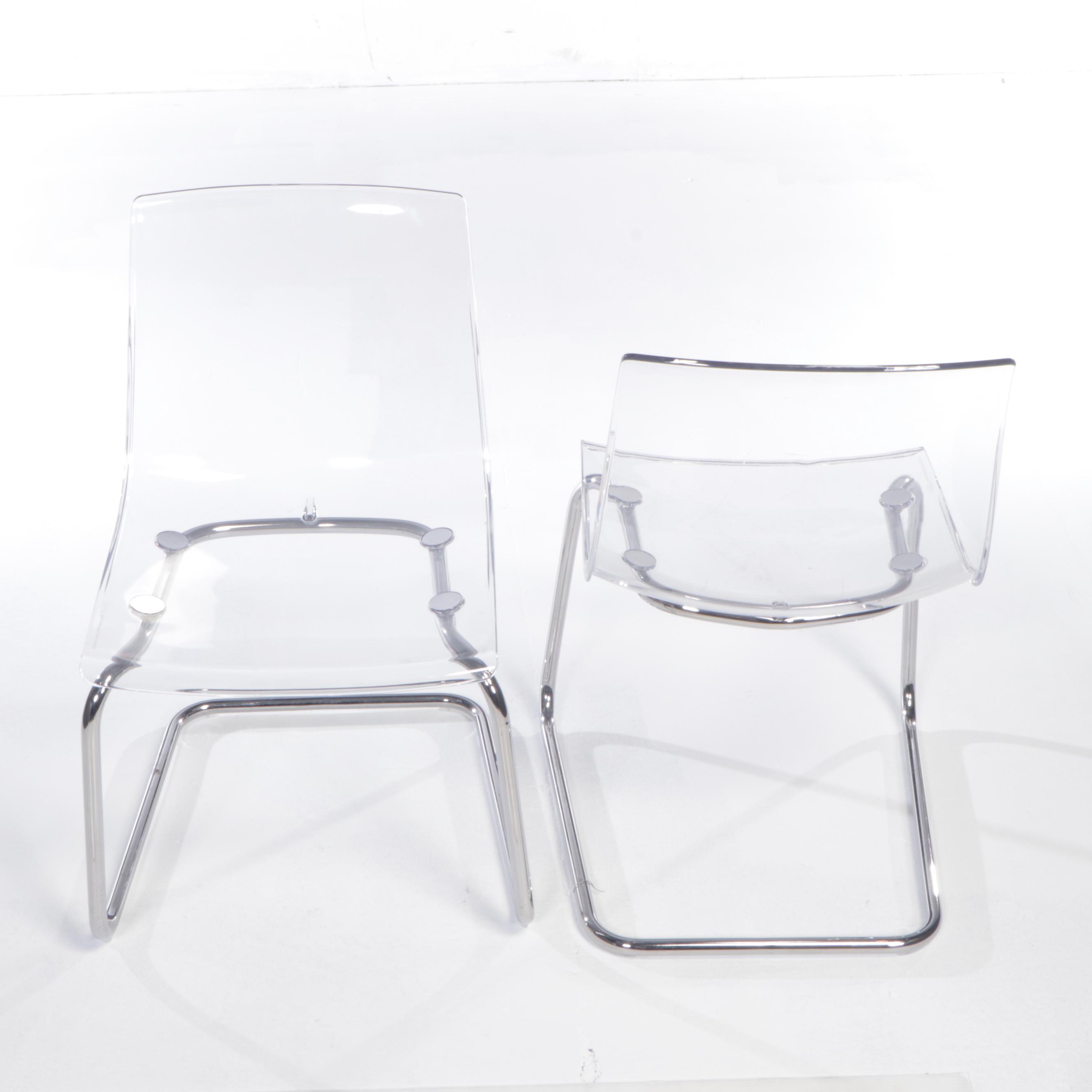 Five Carl Öjerstam for IKEA "Tobias" Steel and Molded Plastic Side Chairs