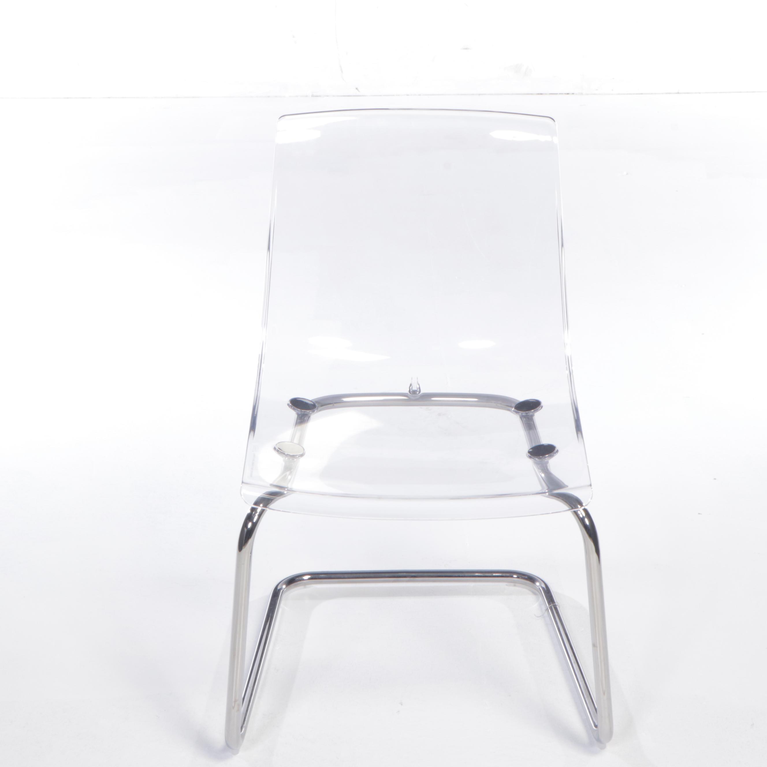 Five Carl Öjerstam for IKEA "Tobias" Steel and Molded Plastic Side Chairs