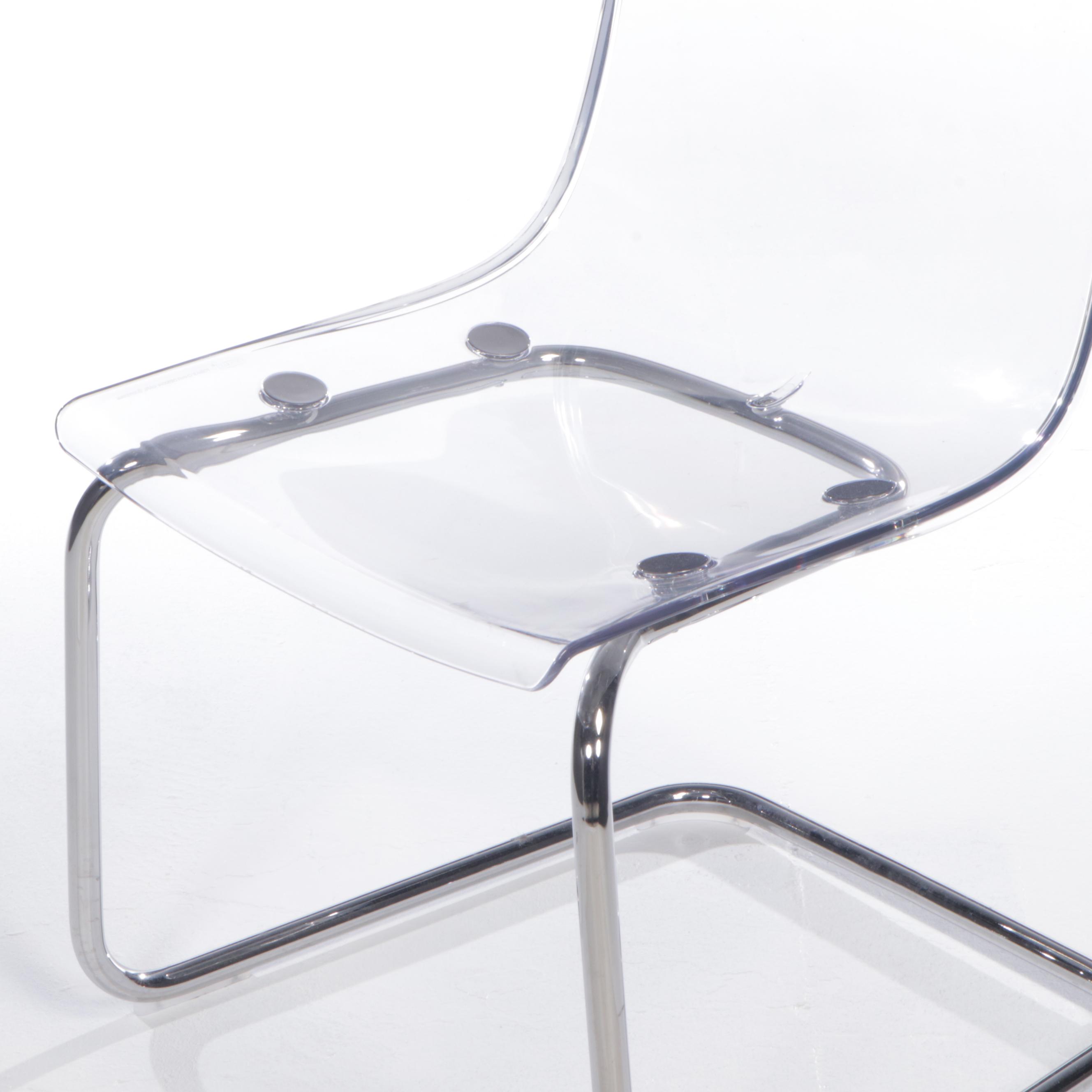 Five Carl Öjerstam for IKEA "Tobias" Steel and Molded Plastic Side Chairs
