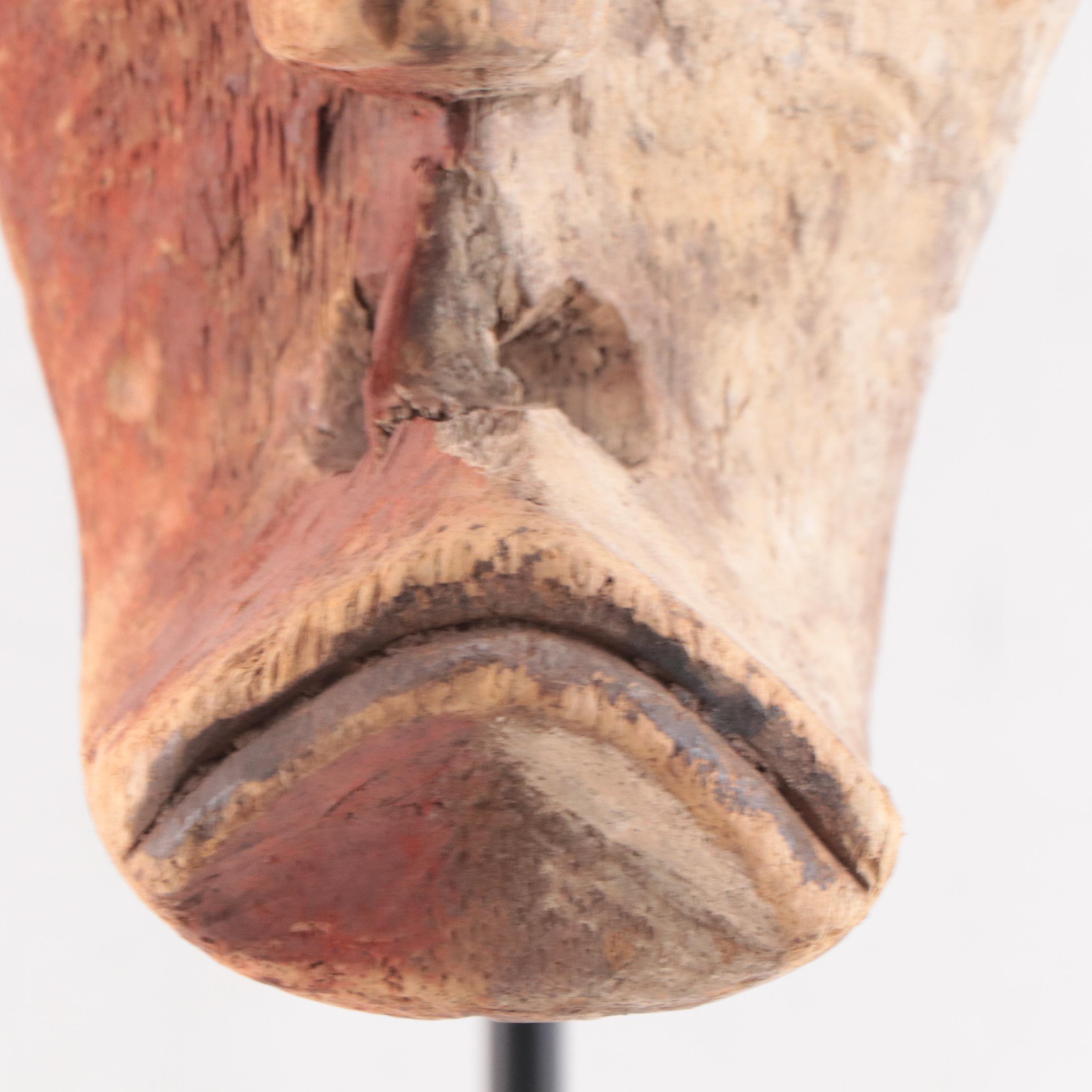 Fang Style Carved Wooden Mask, Central Africa