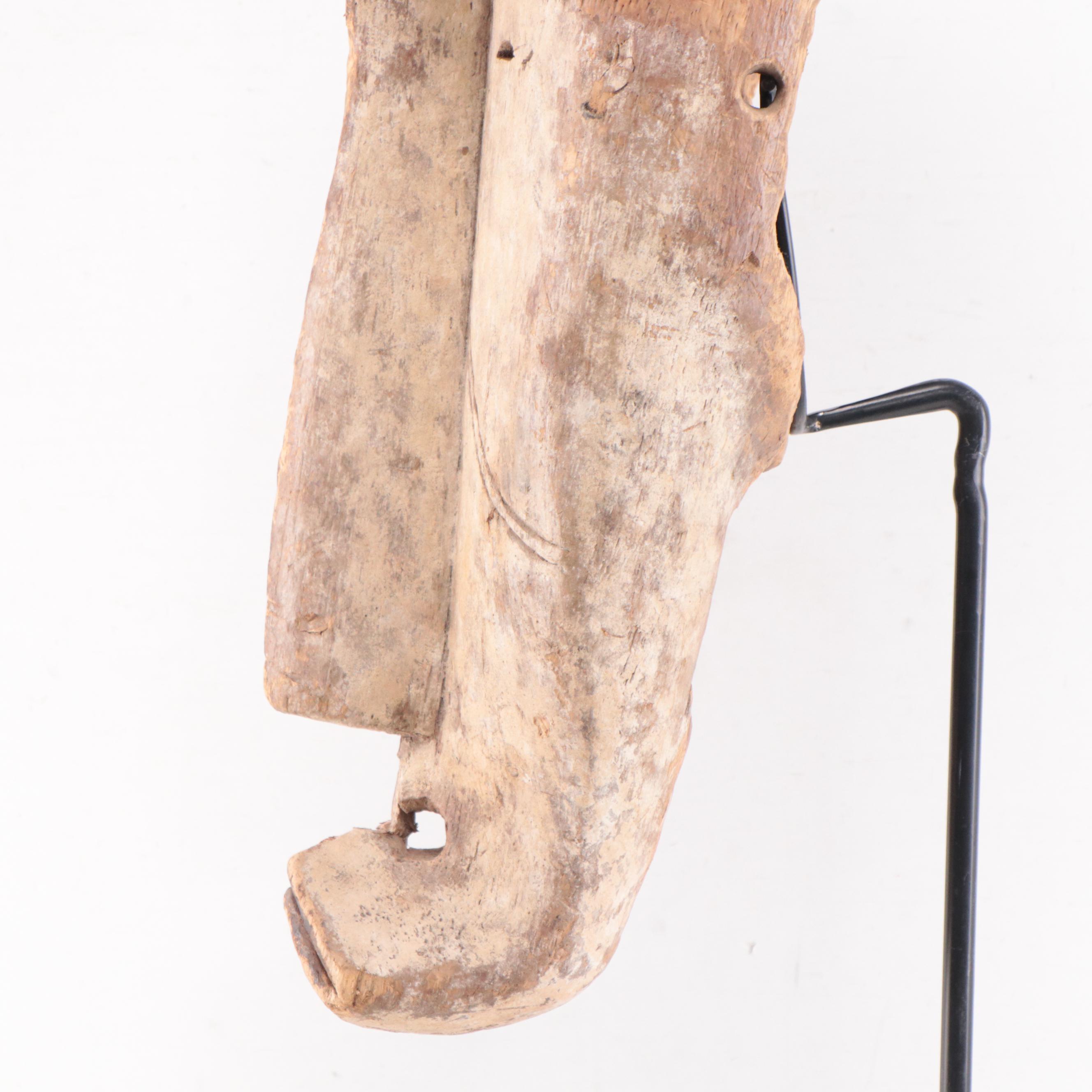 Fang Style Carved Wooden Mask, Central Africa
