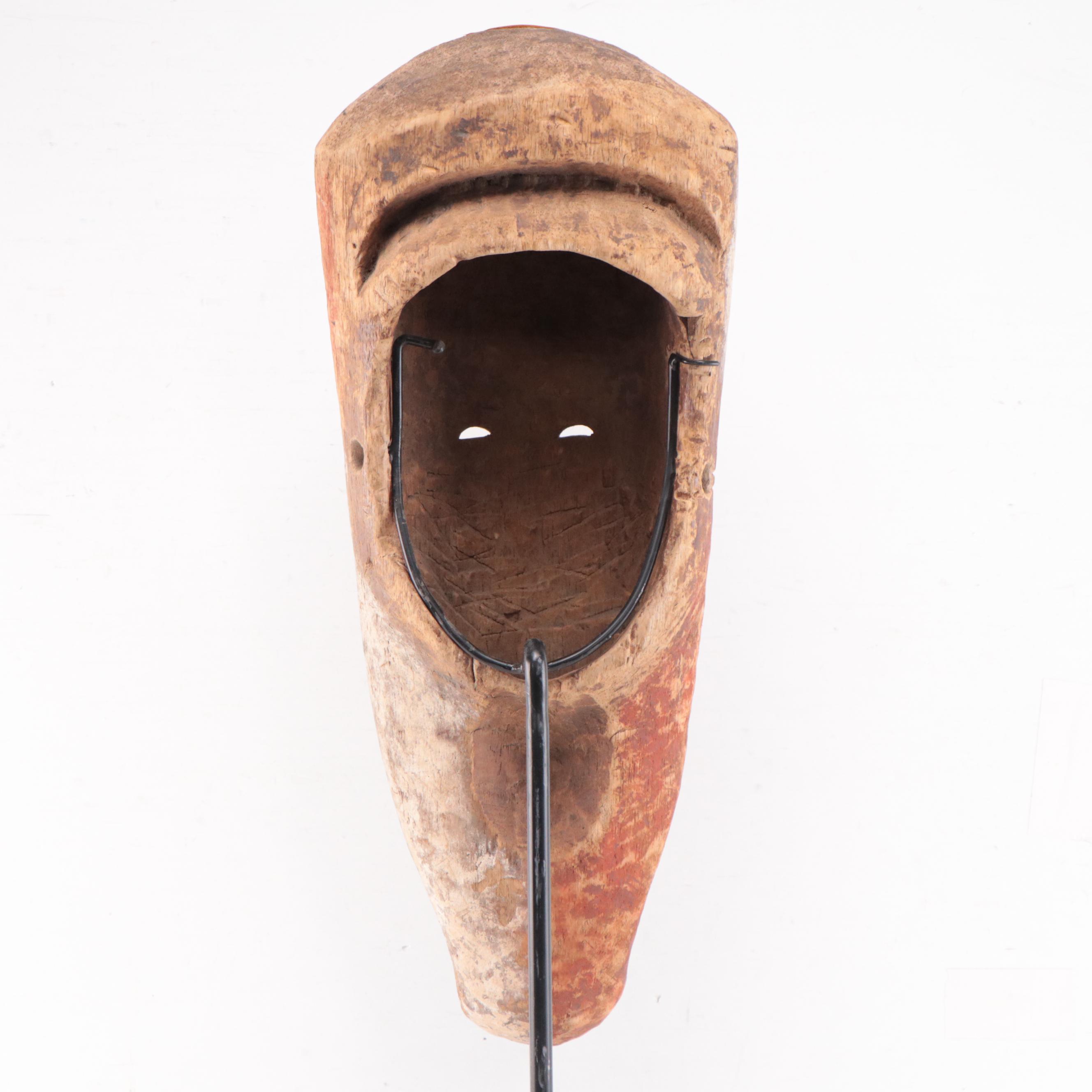 Fang Style Carved Wooden Mask, Central Africa