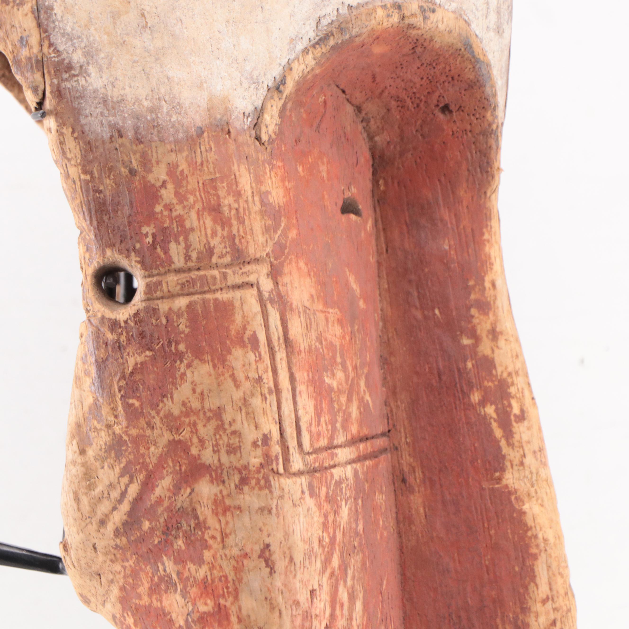 Fang Style Carved Wooden Mask, Central Africa