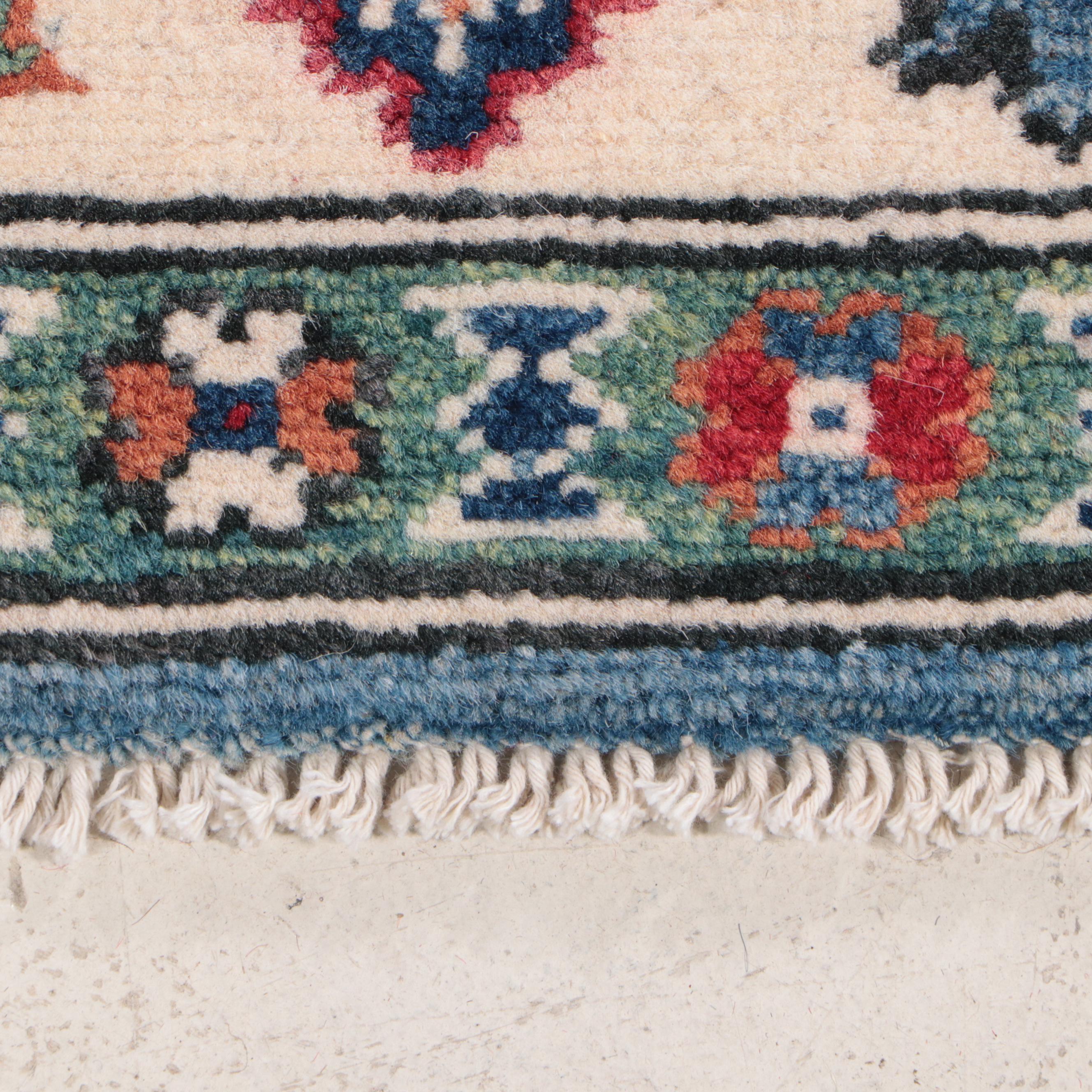 4'11 x 6'8 Hand-Knotted Afghan Kazak Area Rug