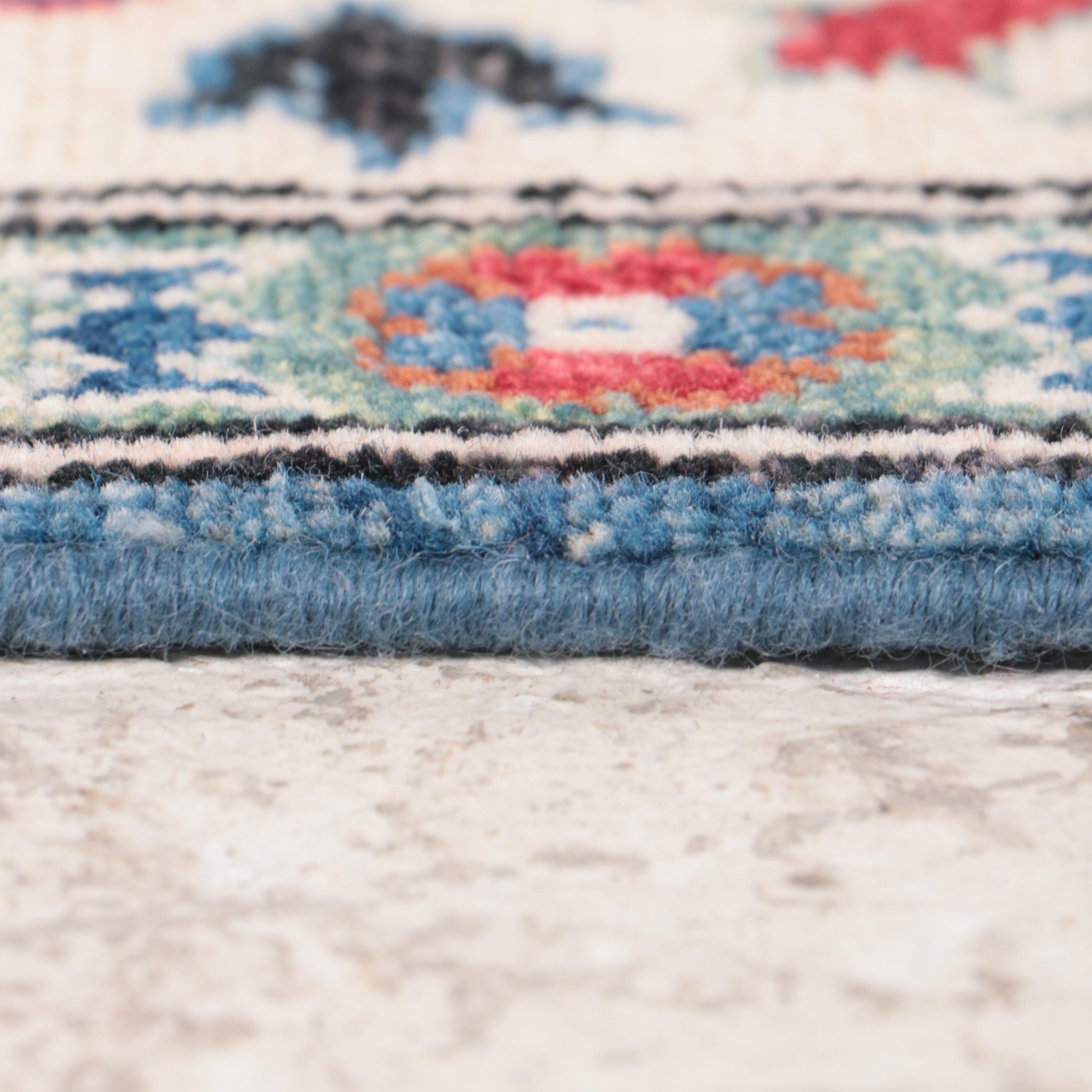 4'11 x 6'8 Hand-Knotted Afghan Kazak Area Rug