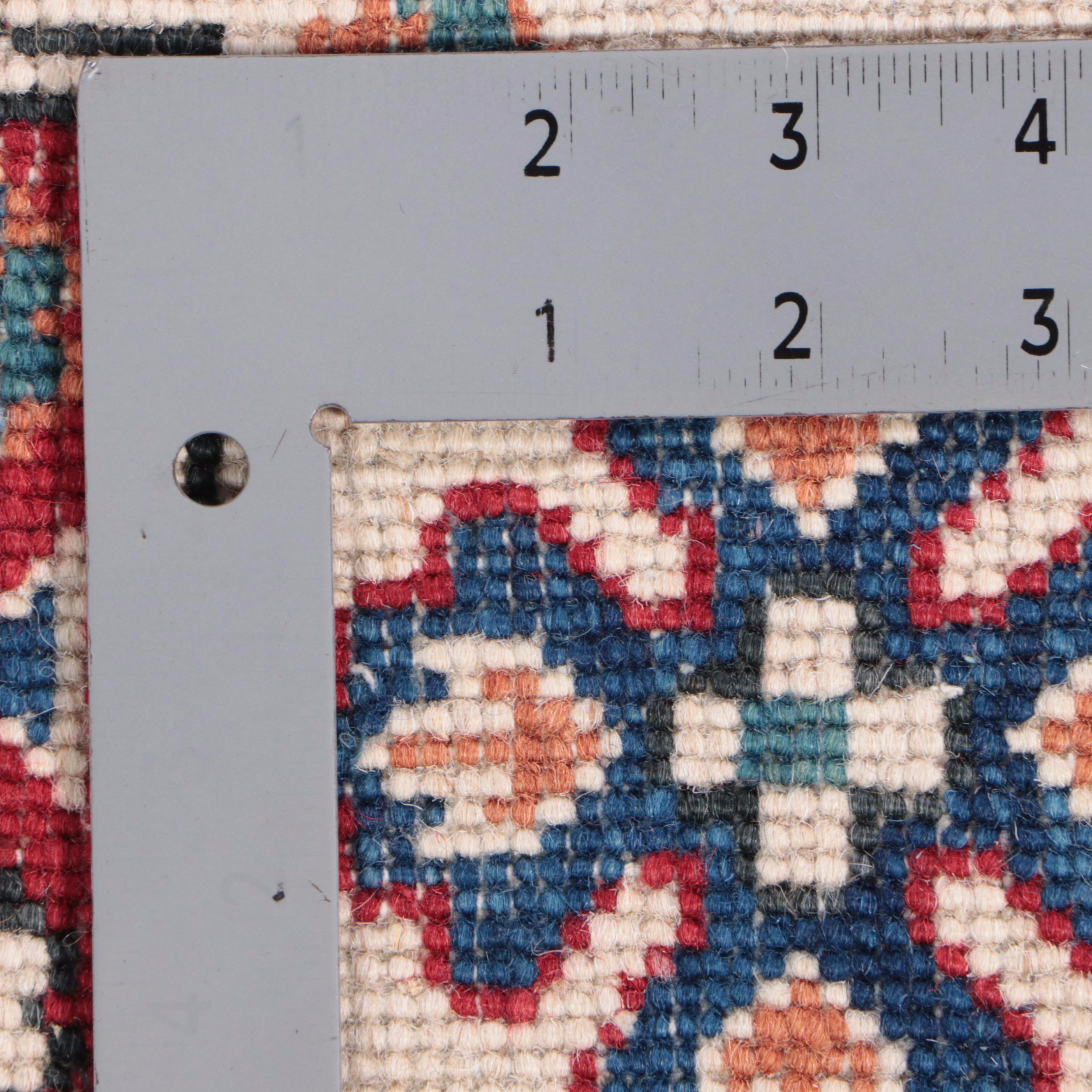 4'11 x 6'8 Hand-Knotted Afghan Kazak Area Rug