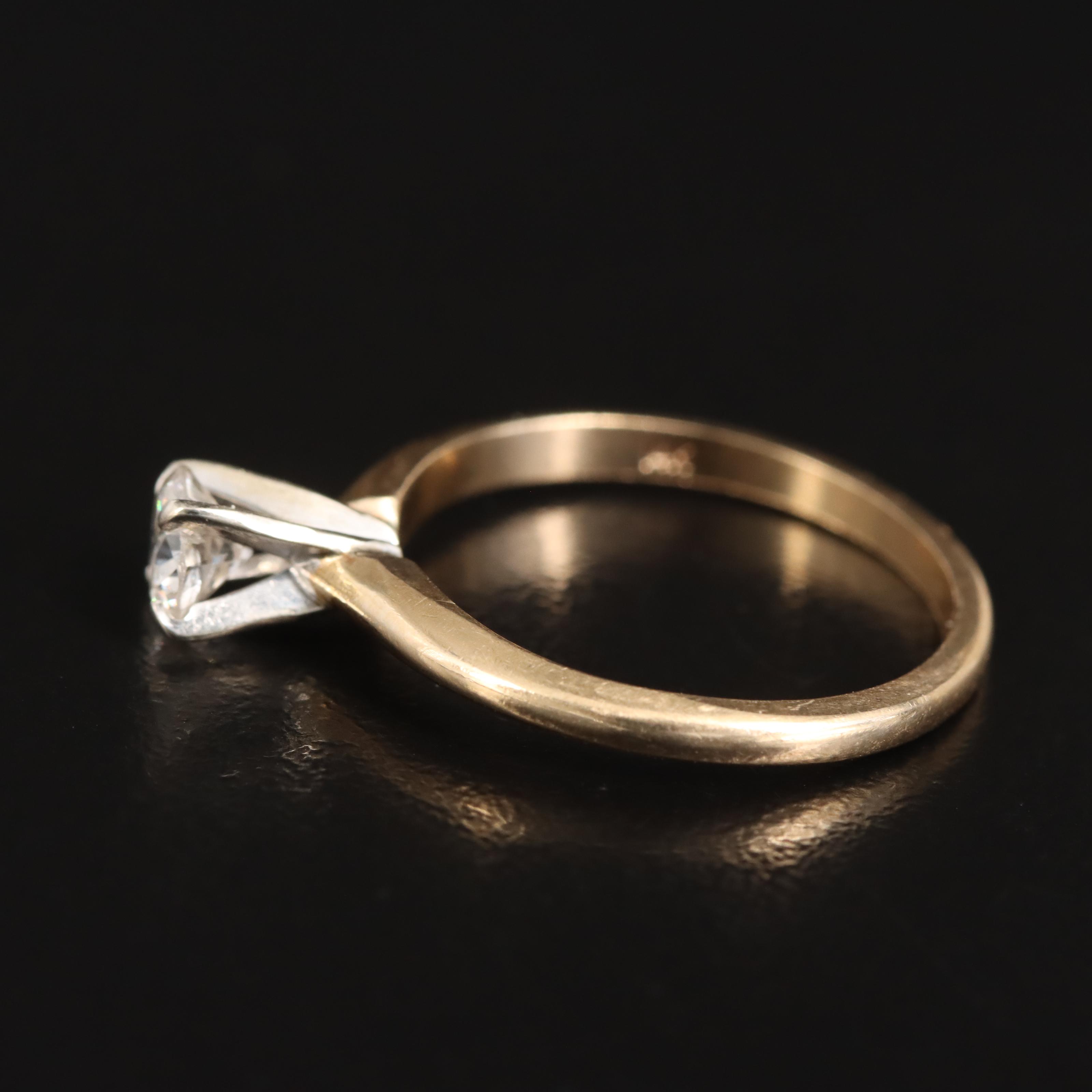 14K 0.39 CTW Diamond Solitaire Ring